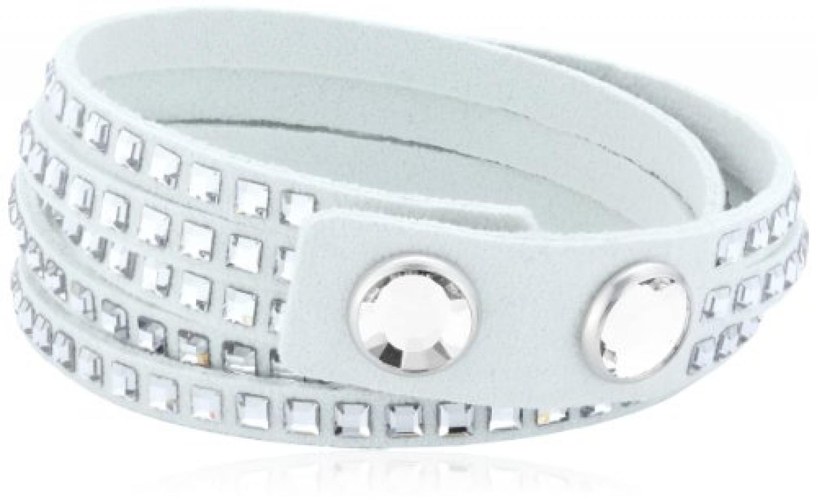 Swarovski Damen-Armband Metall Crystal 37 cm Alcantara weiß Kristall klar 5005054 Swarovski Damen-Armband Metall Crystal 37 cm Alcantara weiß Kristall klar 5005054