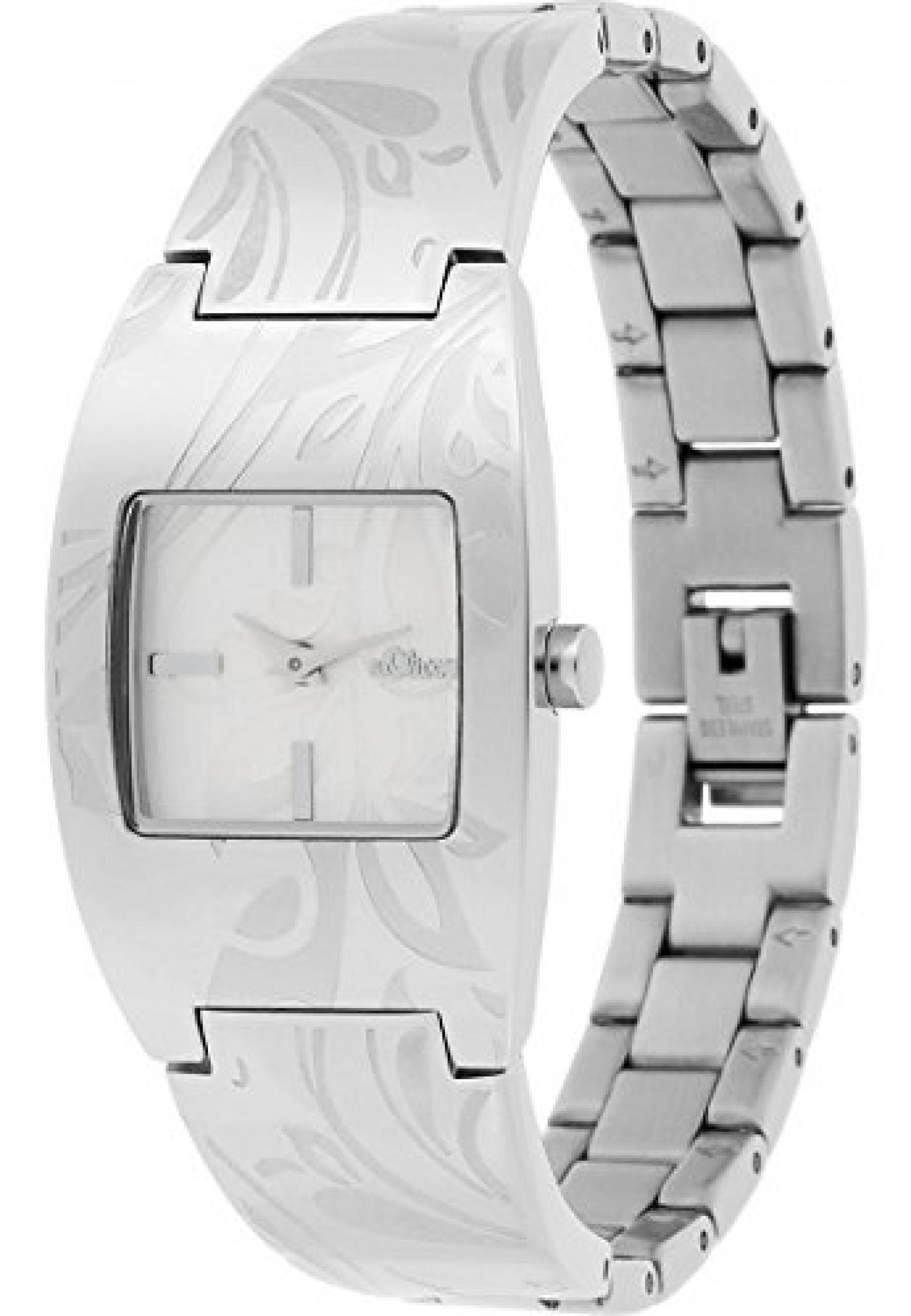 S.Oliver Damen-Armbanduhr Analog Quarz (One Size, silber) 