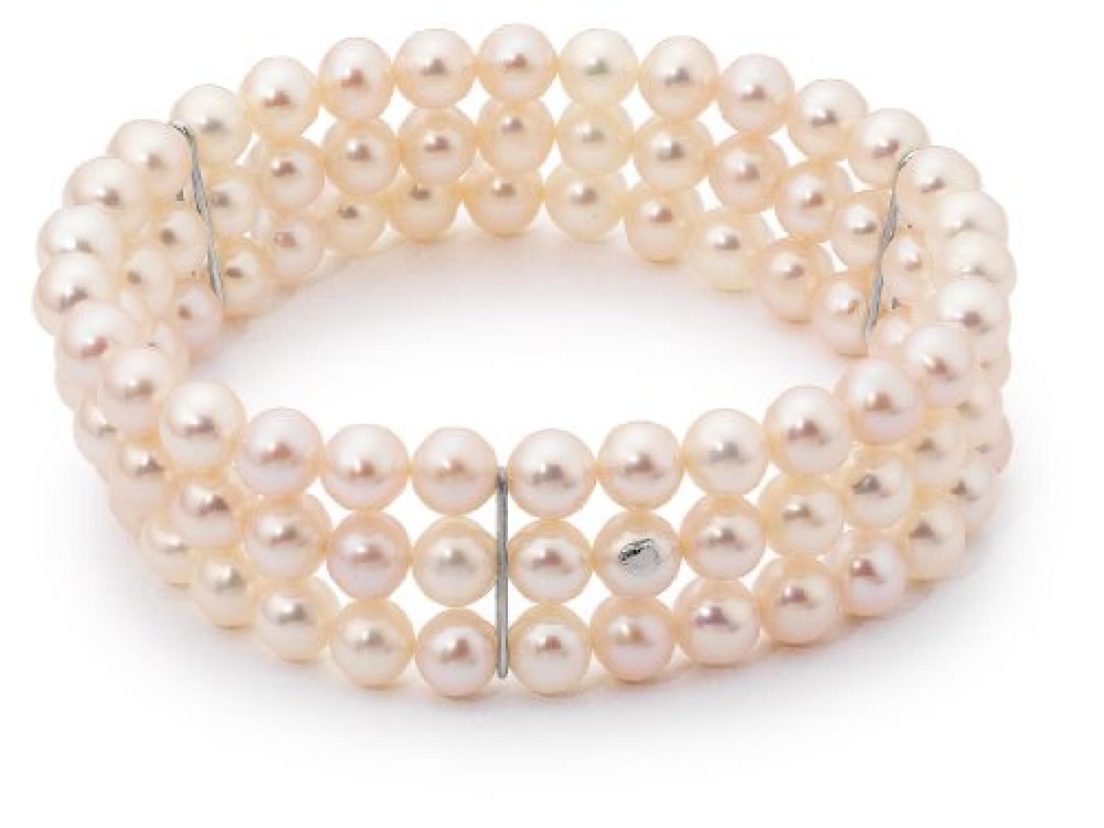 Adriana Damen-Armband Sportiva S&uuml;&szlig;wasser Zuchtperle 3-reihig 585 Wei&szlig;gold Sportiva S21 