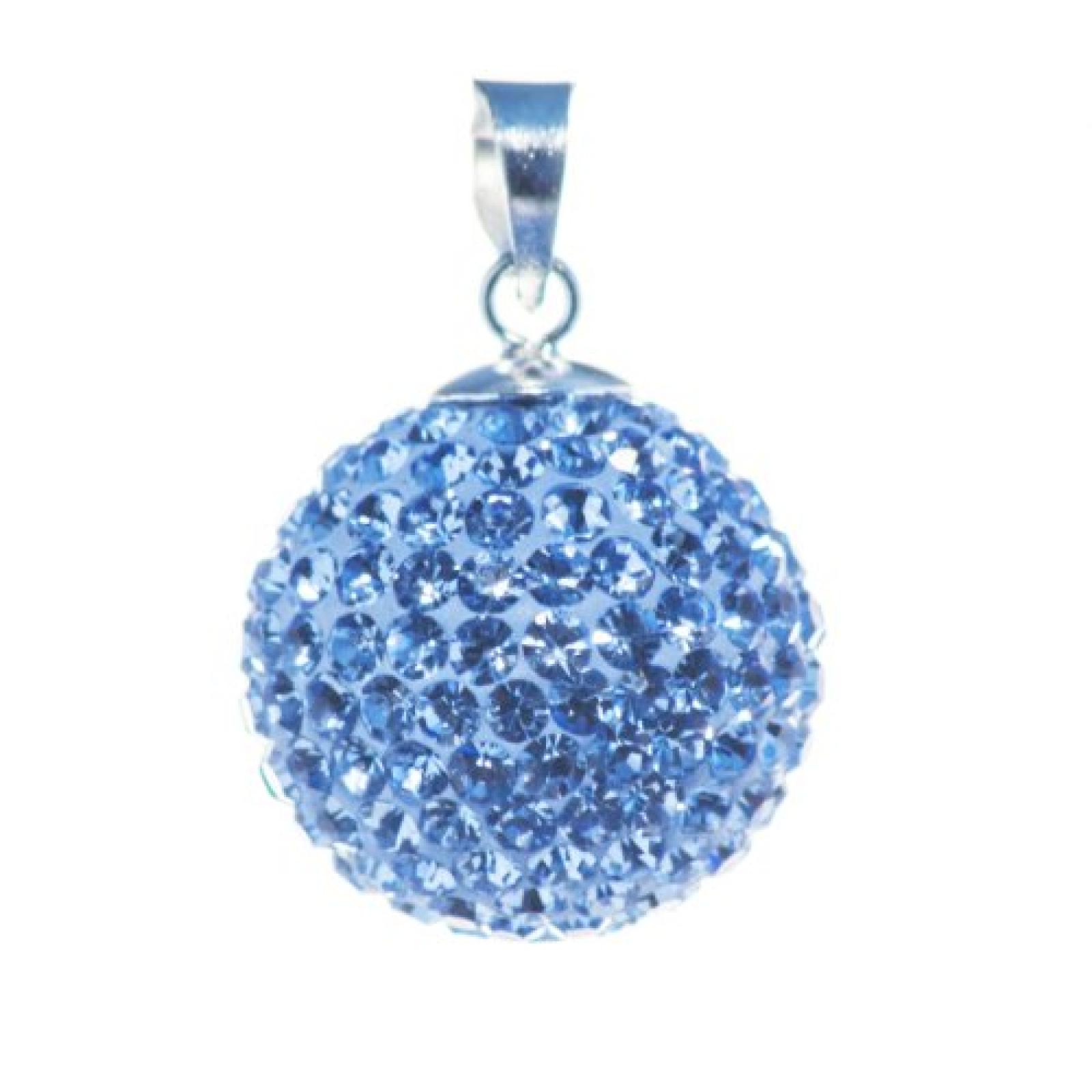 Bella Carina Damen Anhänger mit Kristall Elements, helles blau 14 mm, 925 Sterling Silber Bella Carina Damen Anhänger mit Kristall Elements, helles blau 14 mm, 925 Sterling Silber
