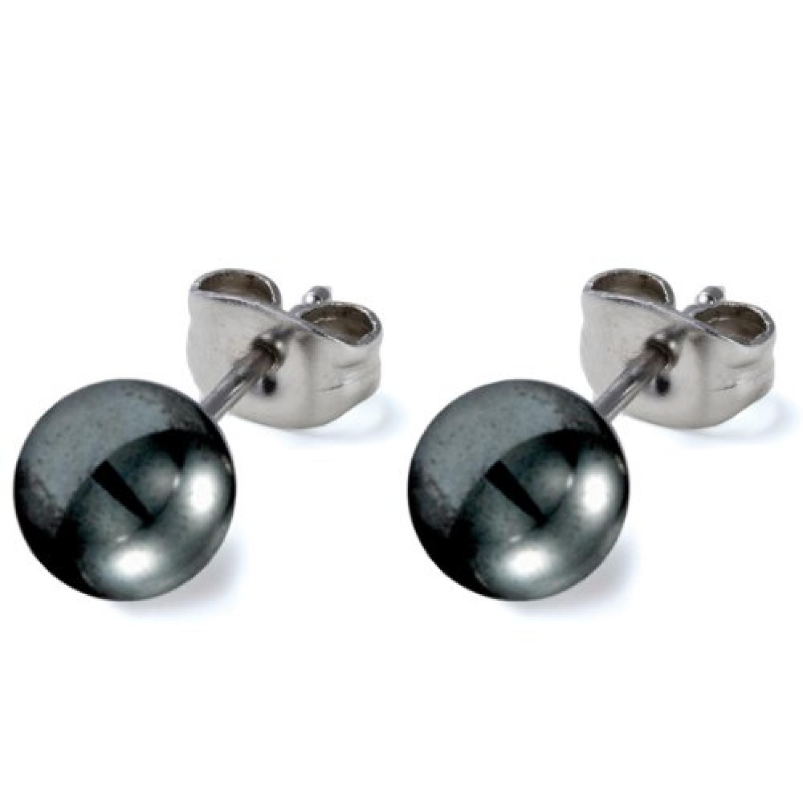 Monomania Damen-Ohrstecker Edelstahl 2 Hämatitkugeln grau 6 mm 31235 Monomania Damen-Ohrstecker Edelstahl 2 Hämatitkugeln grau 6 mm 31235