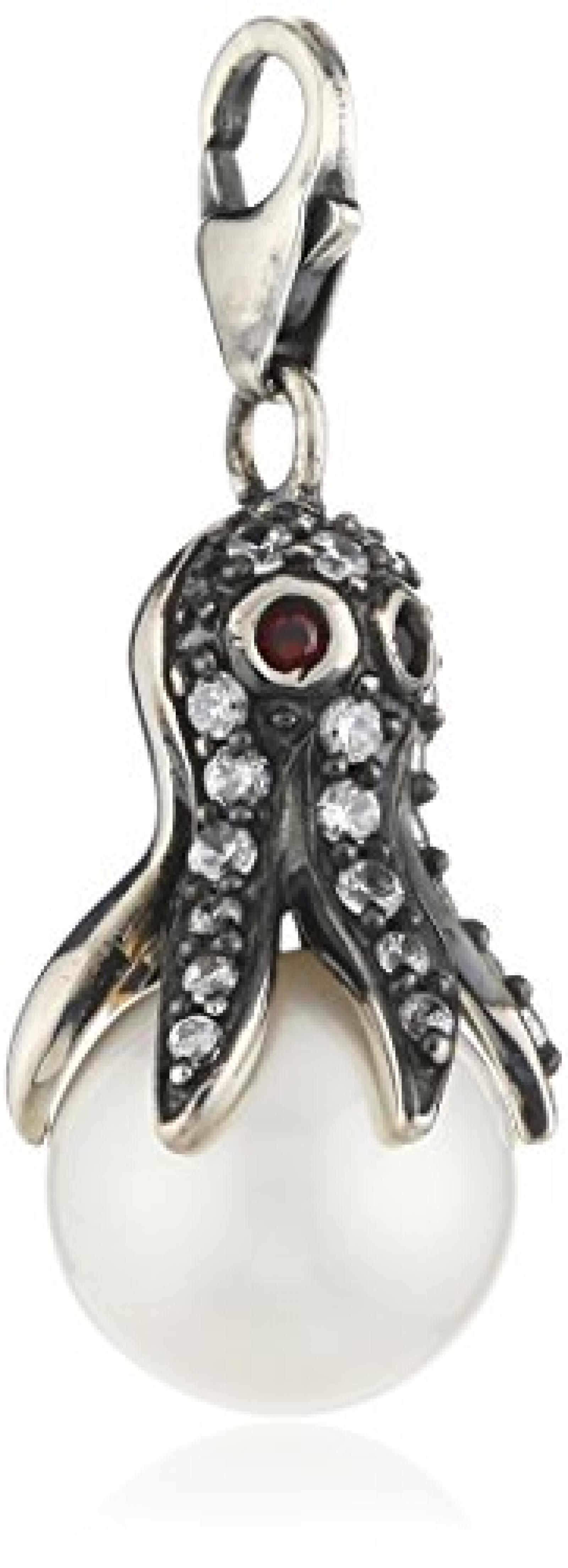 ZEEme Damen-Charm Karabineranh&auml;nger 925 Sterling Silber Krake 360241531 