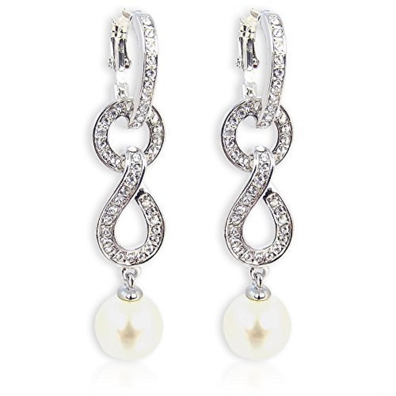 Perlenohrringe mit Swarovski Elements Perlenohrringe mit Swarovski Elements