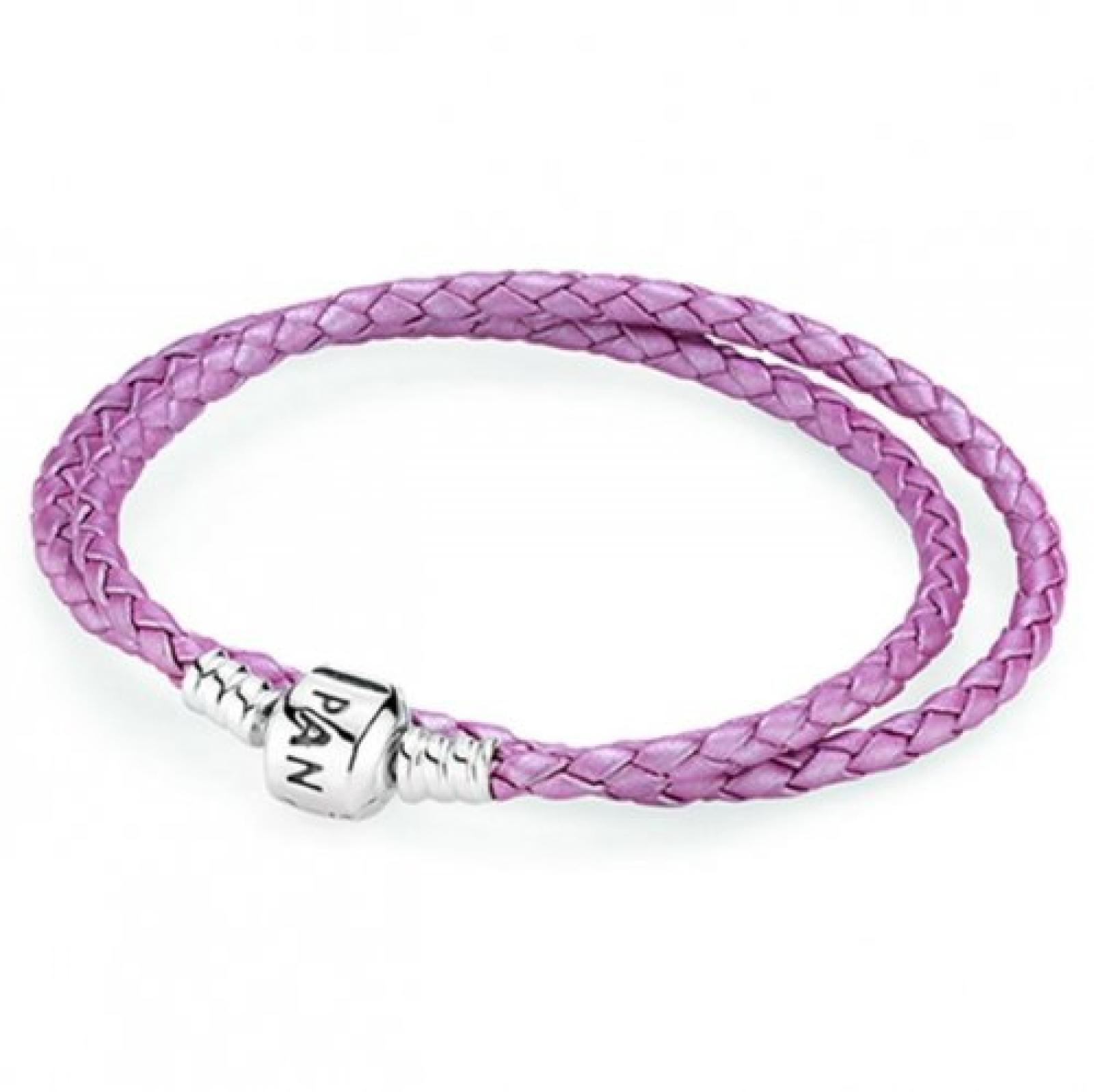 Pandora Lederarmband, zweifach gewickelt 