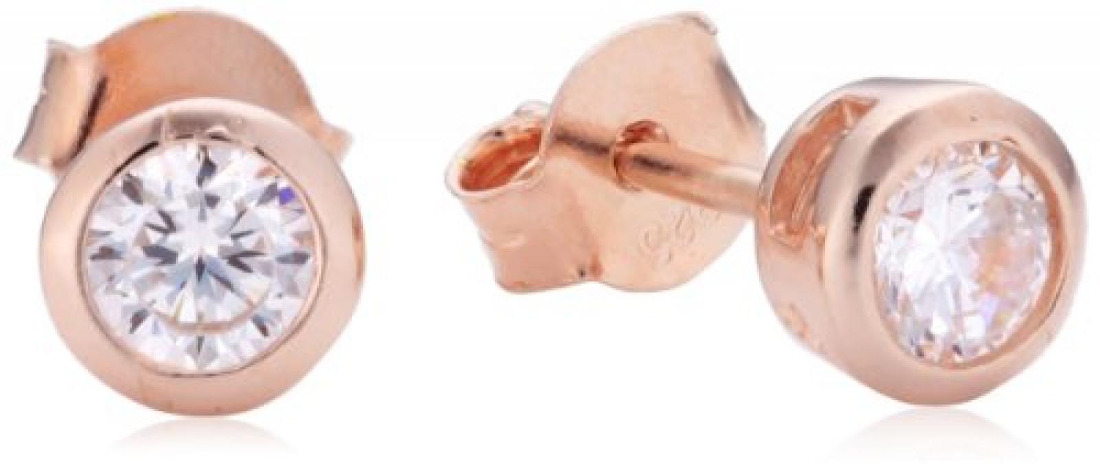 s.Oliver Jewel Damen-Ohrstecker 925 Sterling Silber Zirkonia wei&szlig; 487269 