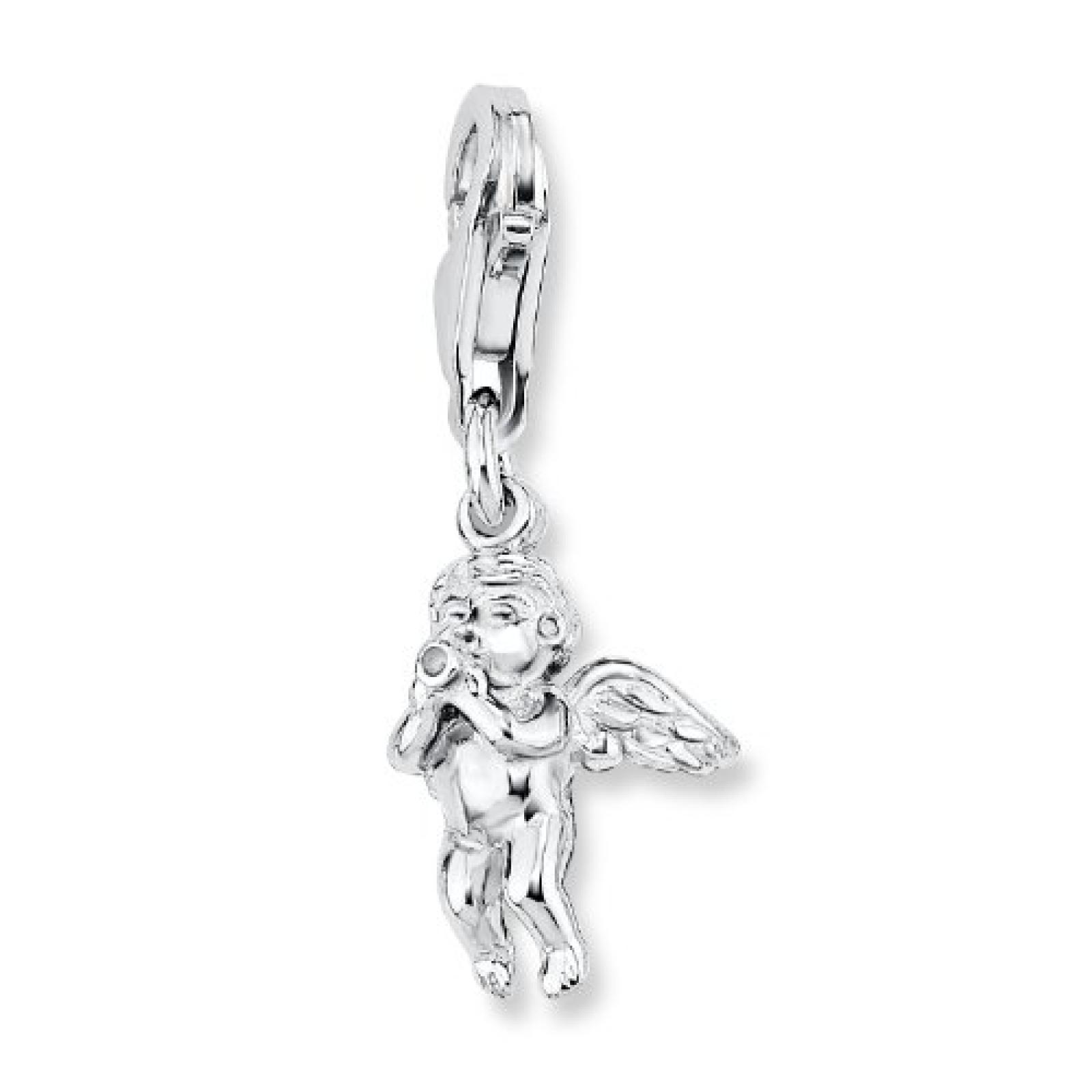 s.Oliver Damen-Charm 925 Sterling Silber Engel L&auml;nge ca. 11 mm 419239 