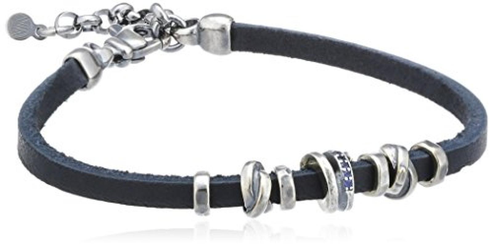 Nomination Damen Armband 925 Sterling Silber Leder Zirkonia cm blau 144401/004 Nomination Damen Armband 925 Sterling Silber Leder Zirkonia cm blau 144401/004