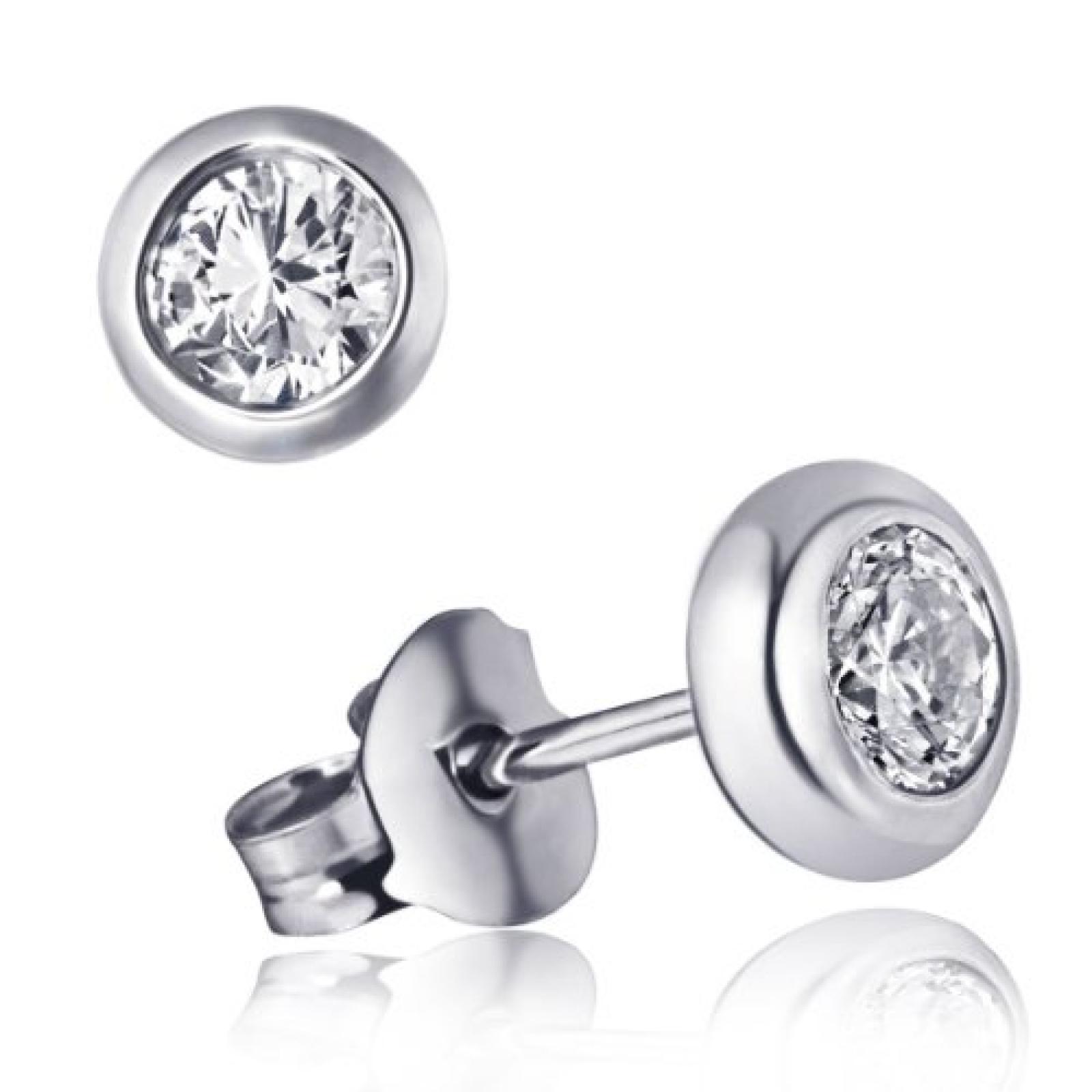 Goldmaid Damen-Ohrstecker Eternitiy Solit&auml;r 925 Sterlingsilber 2 klare Zirkonia Zi O4214S 