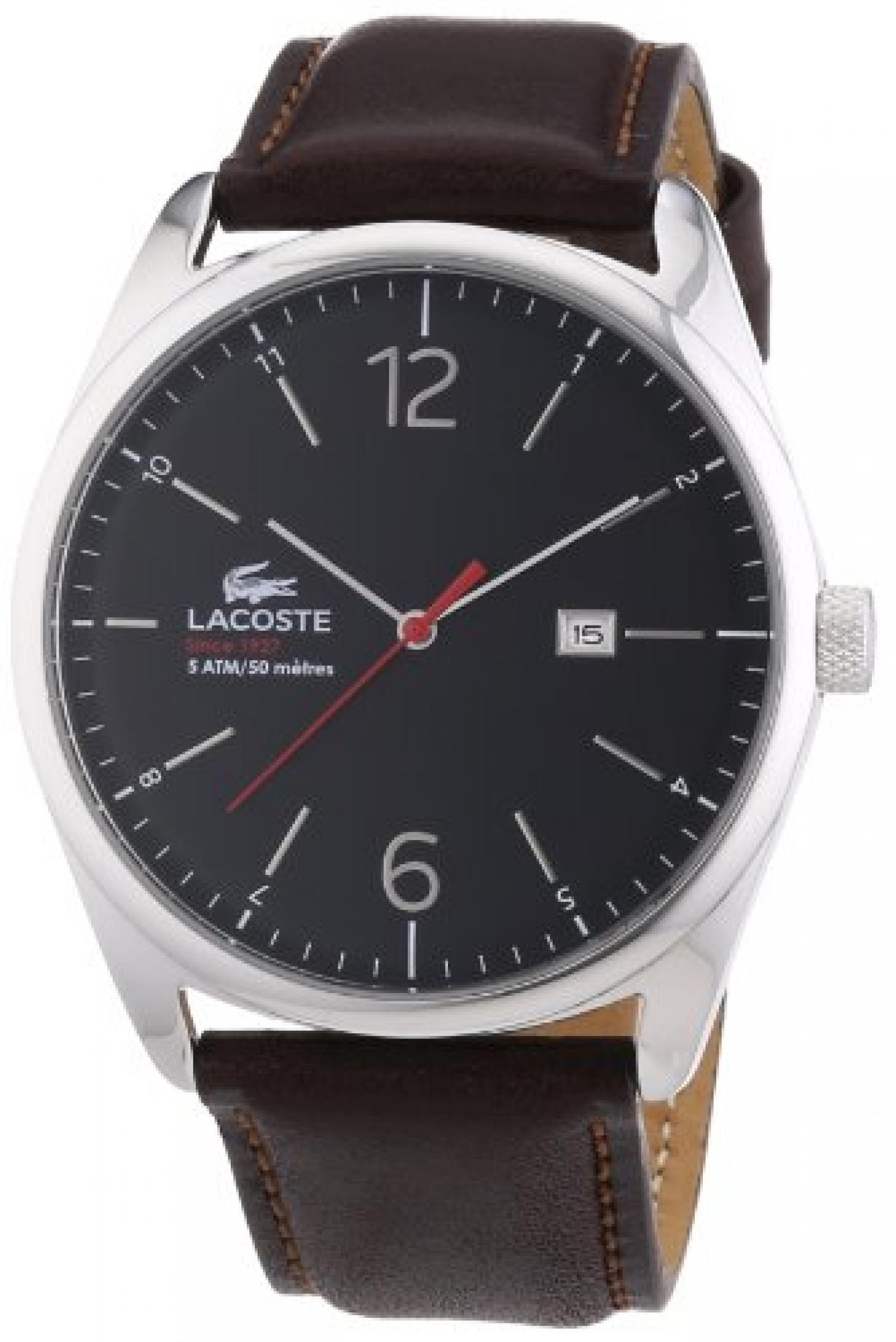 Lacoste Herren-Armbanduhr XL Analog Quarz Leder 2010682 Lacoste Herren-Armbanduhr XL Analog Quarz Leder 2010682