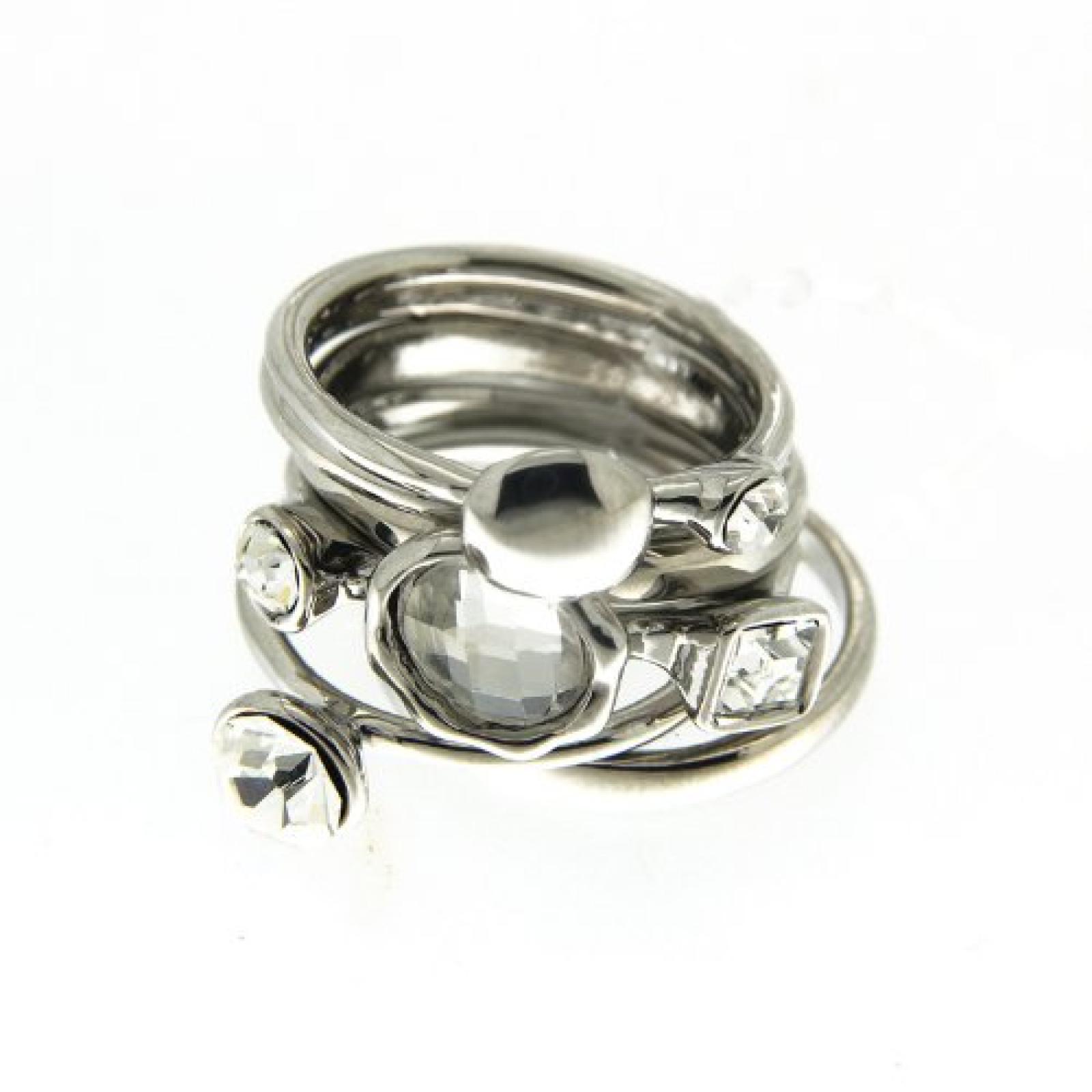 Sweet Deluxe Damen-Ring Metall rhodiniert Glas  Nellysilber/crystal 3214 