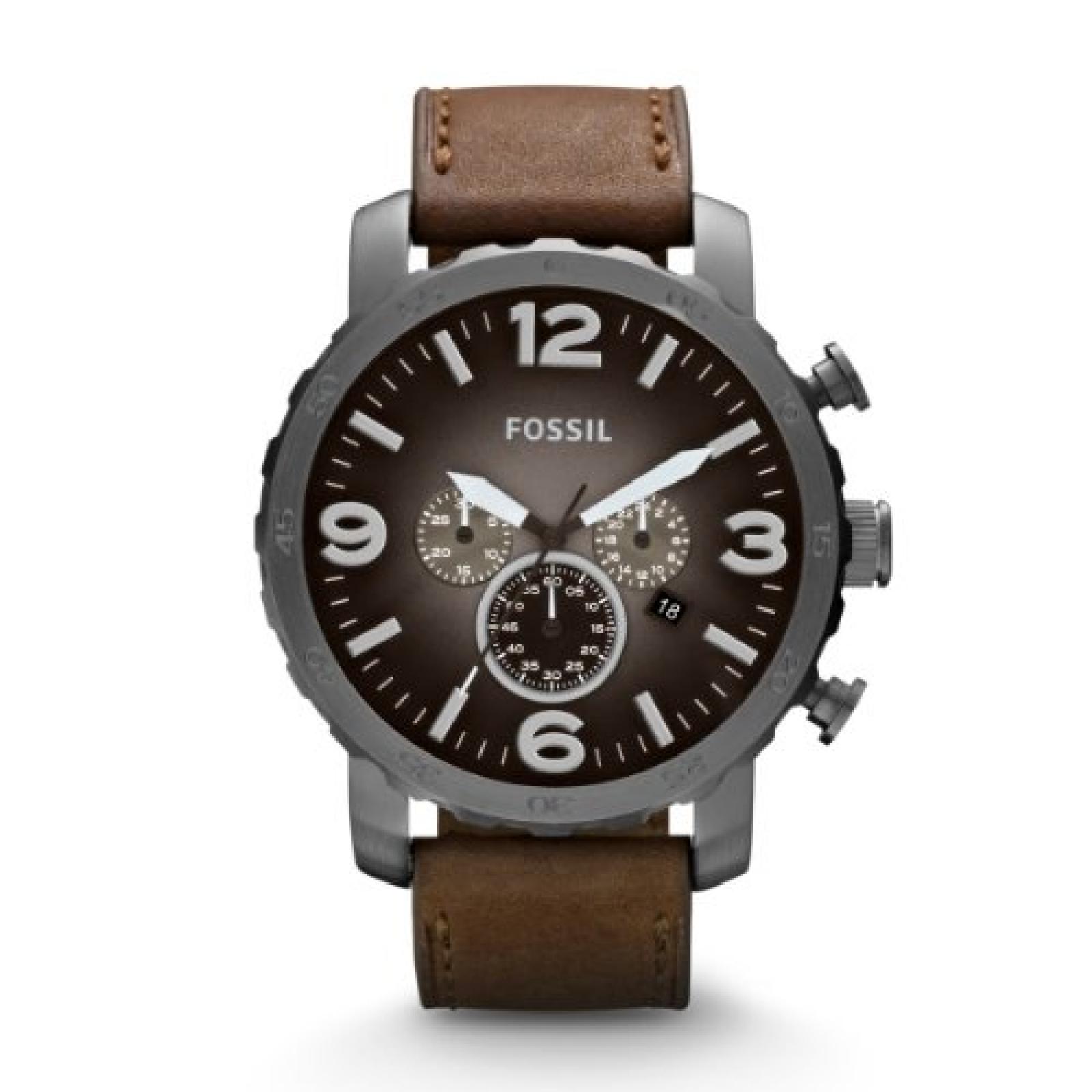 Fossil Herren-Armbanduhr XL Chronograph Quarz Leder JR1424 