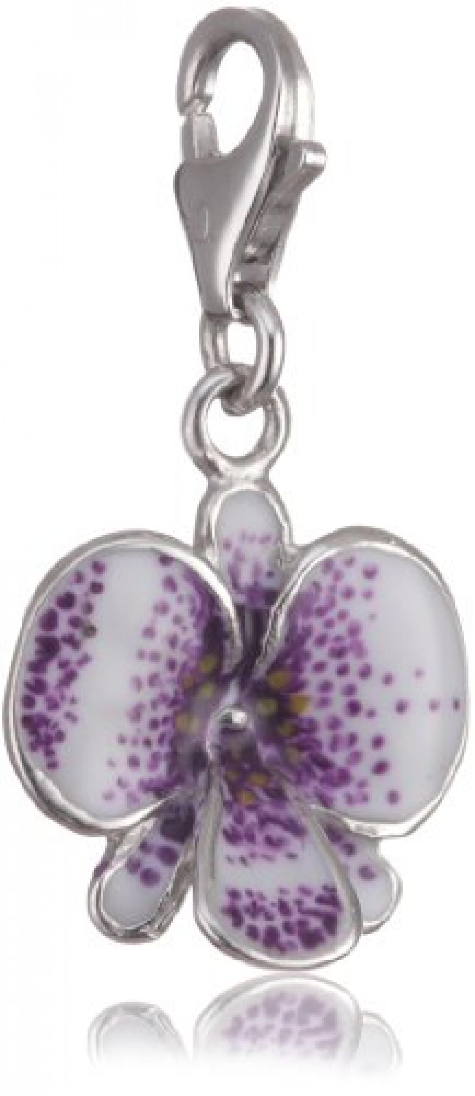 s.Oliver Damen-Charm 925 Sterling Silber Orchidee L&auml;nge ca. 14 mm 393423 