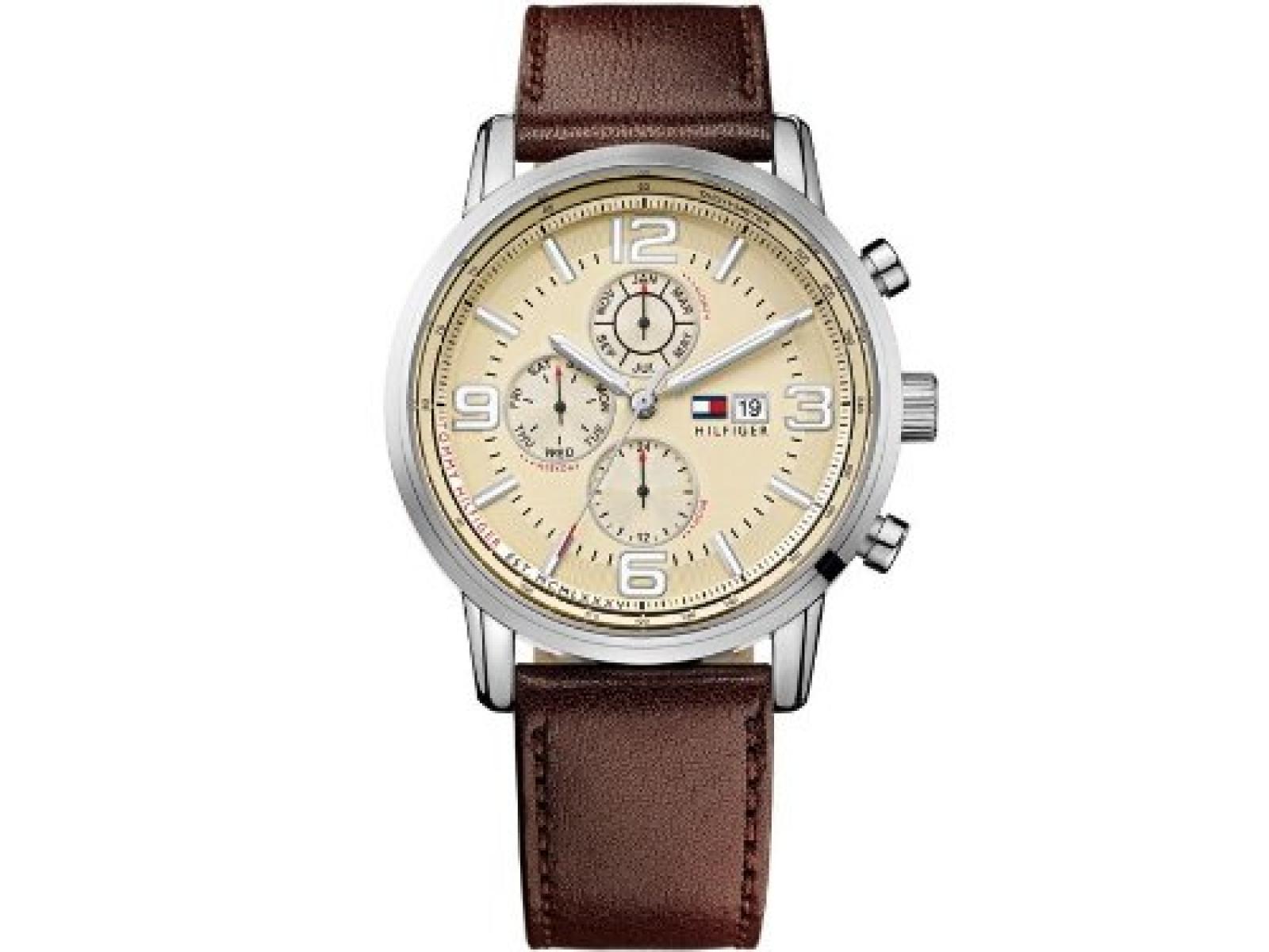 Tommy Hilfiger Herren-Armbanduhr Casual Sport XL Analog Quarz Leder 1710337 Tommy Hilfiger Herren-Armbanduhr Casual Sport XL Analog Quarz Leder 1710337