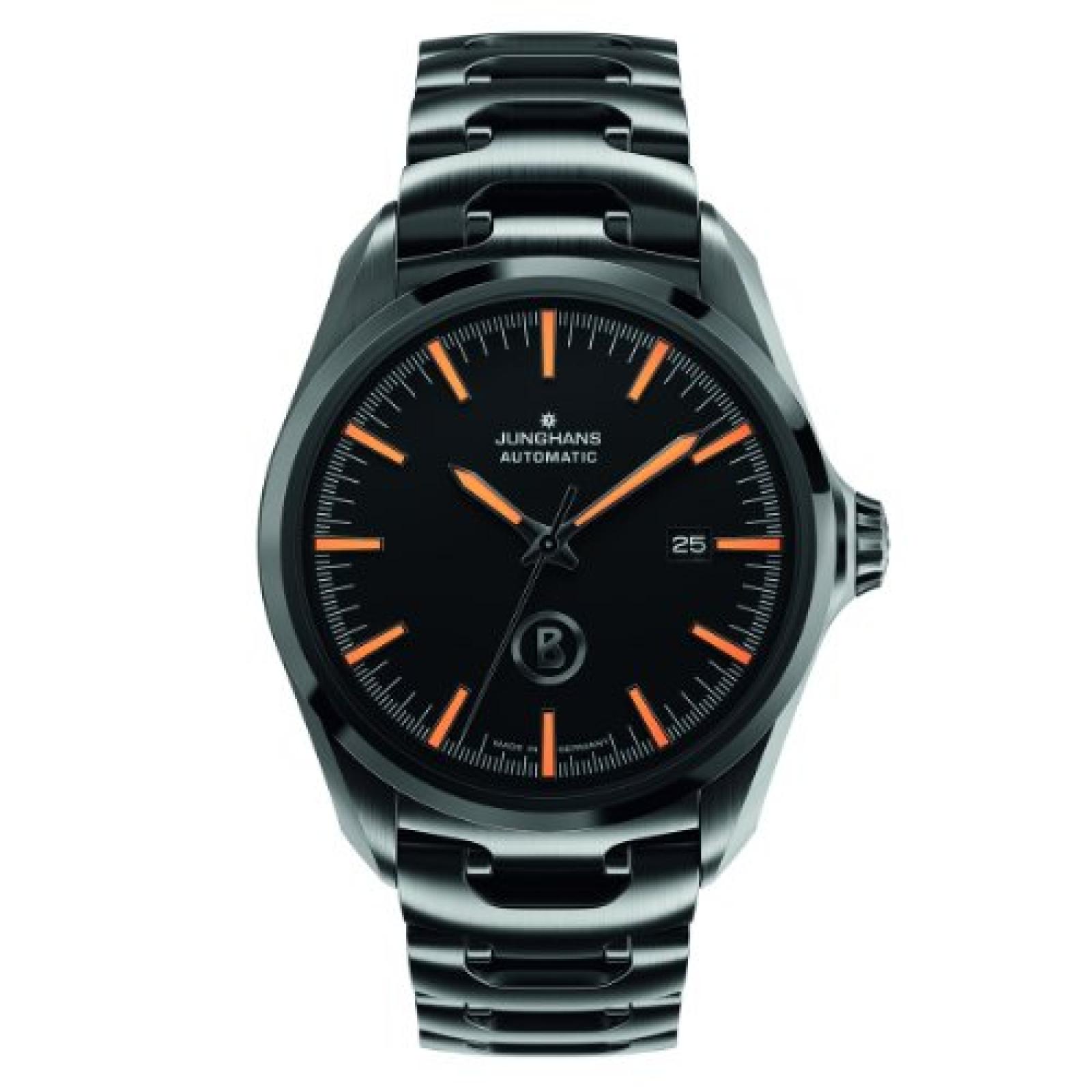Junghans Herren-Armbanduhr XL Bogner Willy Automatic Analog Automatik Edelstahl beschichtet 027/4276.44 