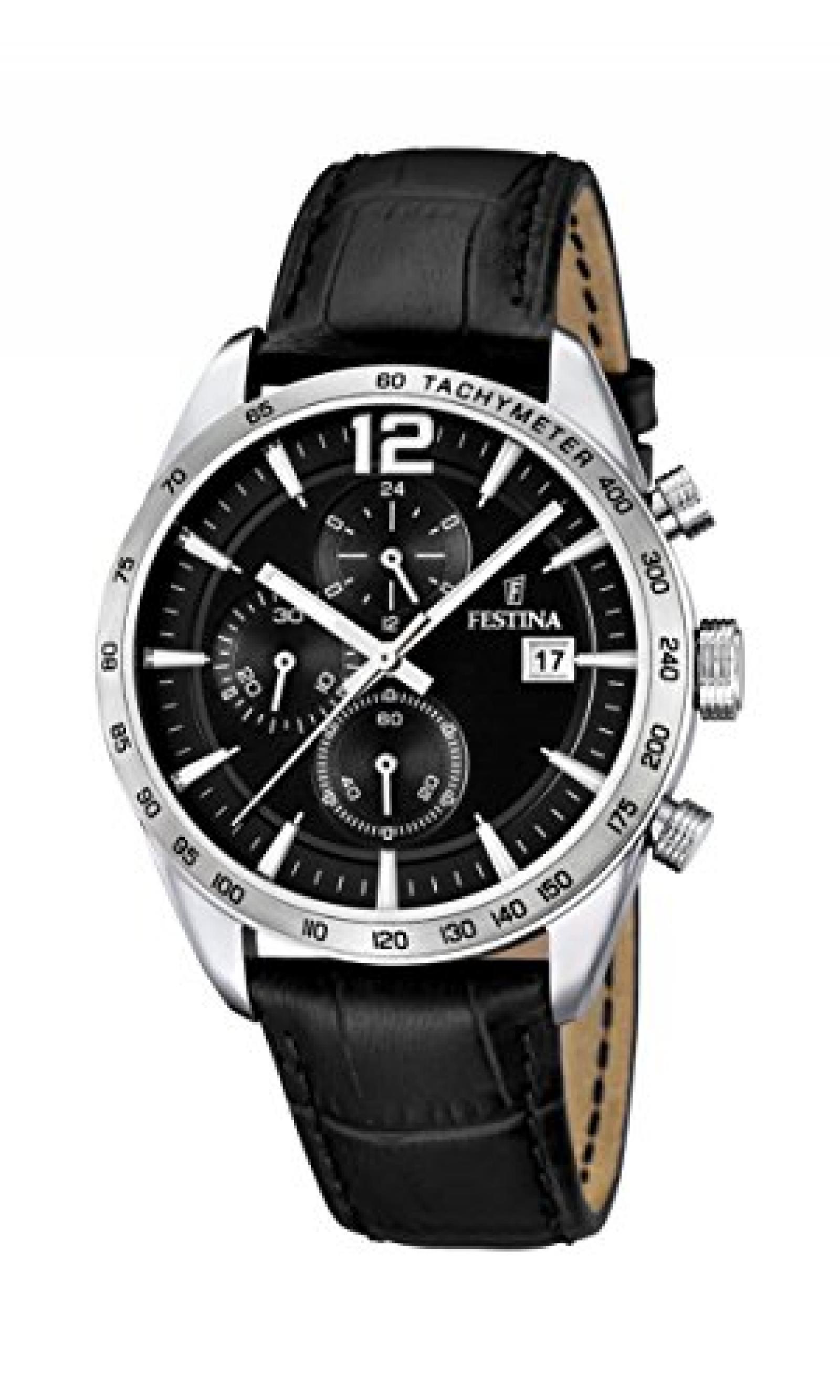 Festina Herren-Armbanduhr XL Analog Quarz Leder F16760/4 Festina Herren-Armbanduhr XL Analog Quarz Leder F16760/4
