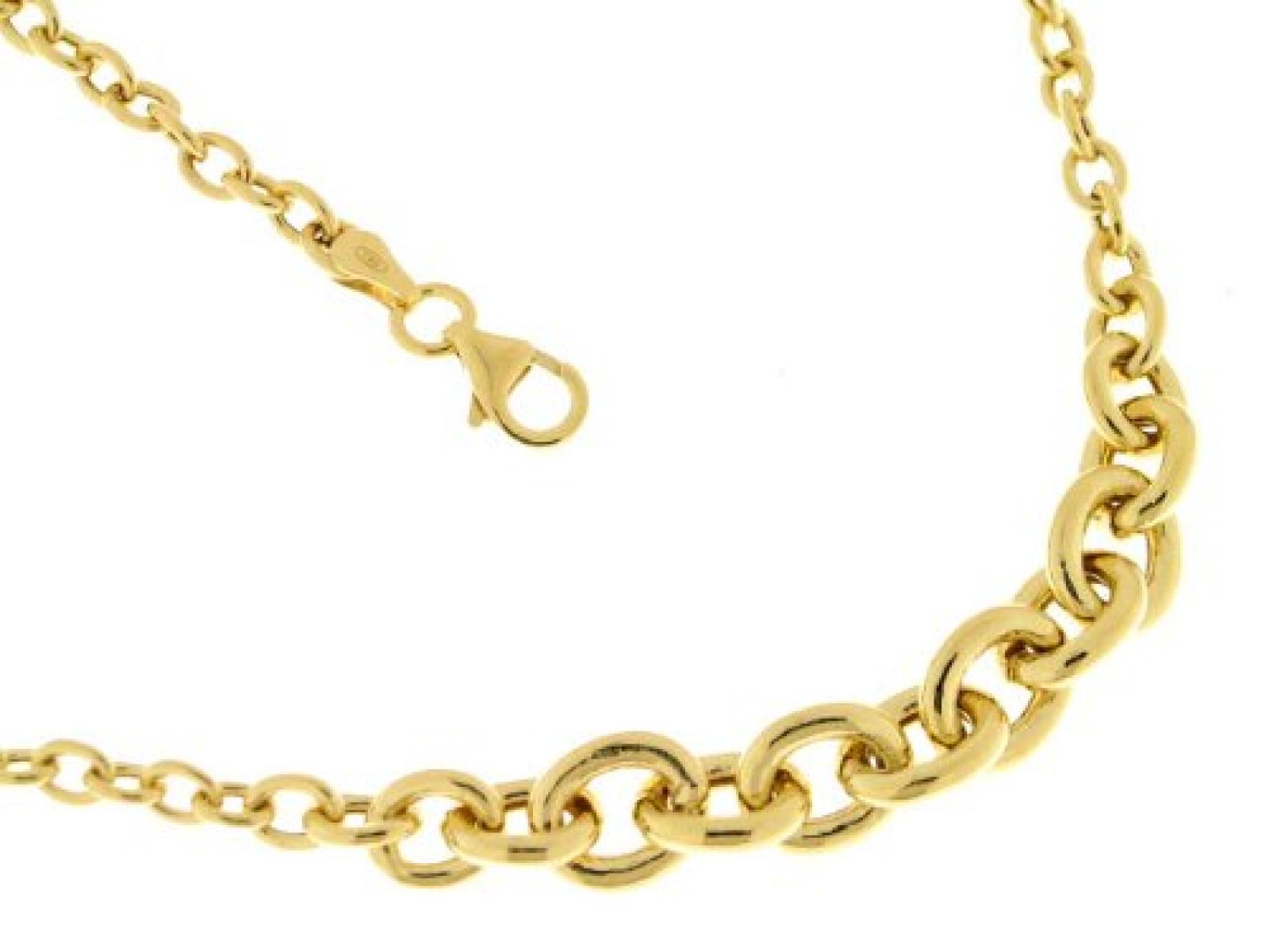 Kettenworld Damen-Halskette ohne Anhänger 925 Sterling Silber vergoldet 294073 