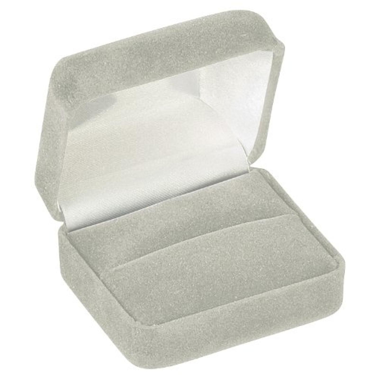 DOUBLE RING BOX - LIGHT GREY-DOUBLE RING-W-SLEEVE 