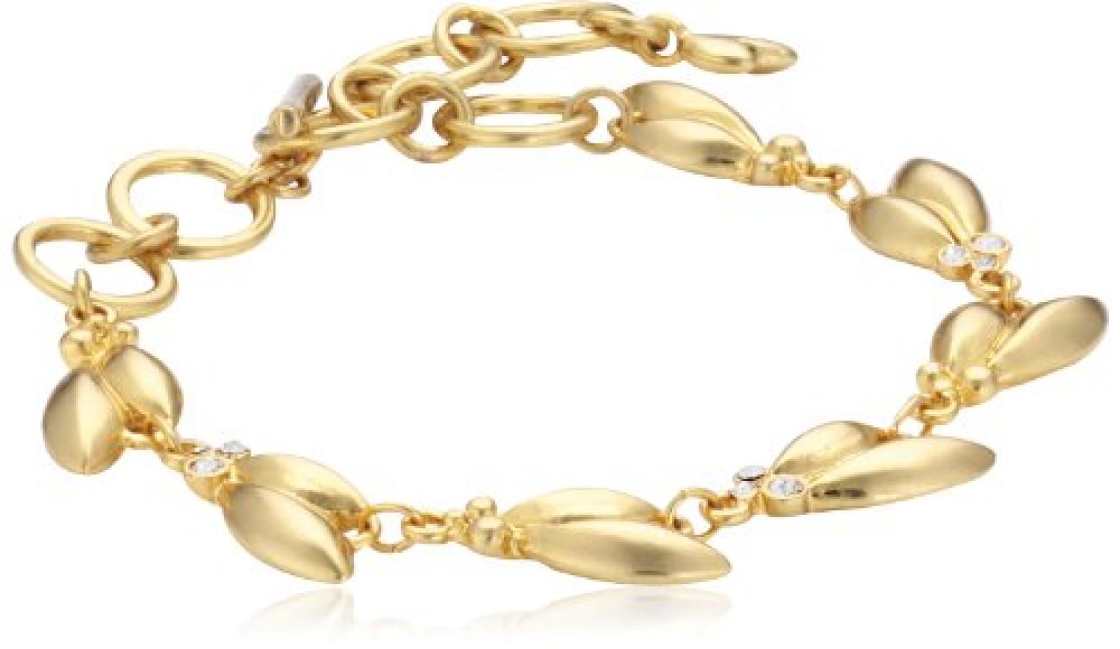 Pilgrim Jewelry Damen Armband Messing Kristall Clarity Vergoldet 16.5 cm wei&szlig; 161342002 