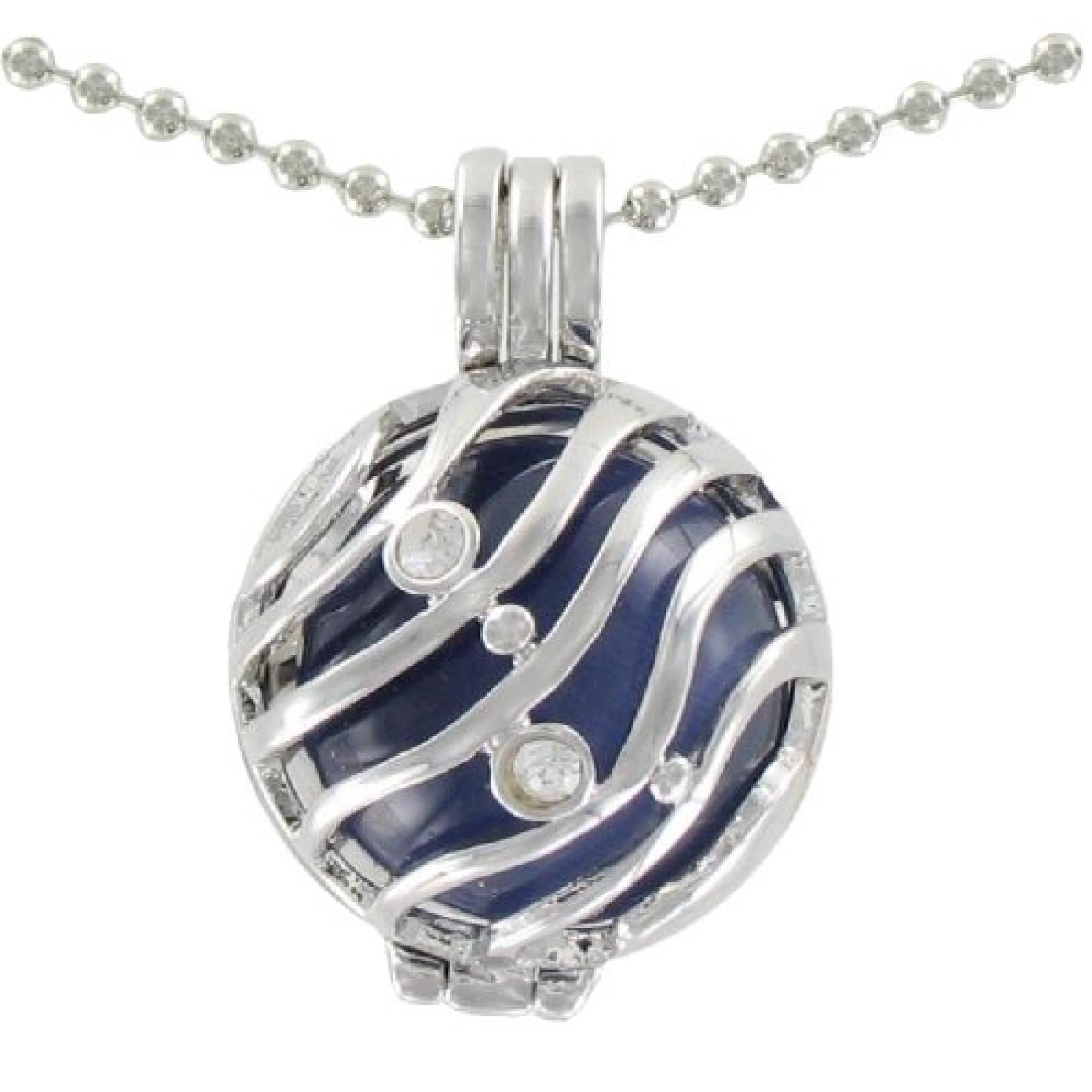 Eligo Jewellery 18mm Kugel + Versilbert Anh&auml;nger + Halskette (70cm oder 90cm) Set #6 
