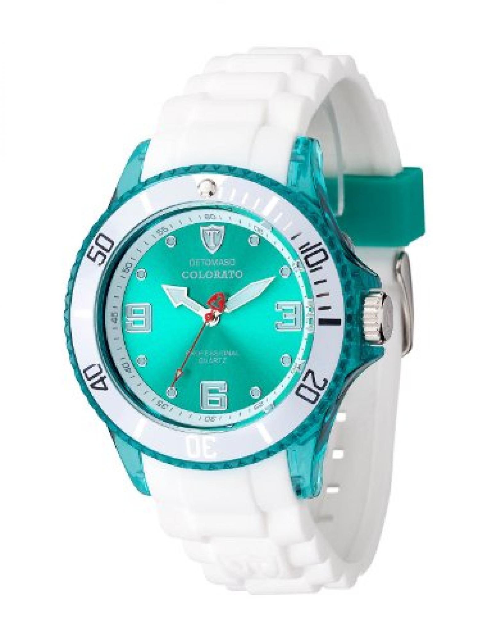Detomaso Unisex-Armbanduhr COLORATO Green Transparent Trend Analog Quarz Silikon DT2051-A Detomaso Unisex-Armbanduhr COLORATO Green Transparent Trend Analog Quarz Silikon DT2051-A