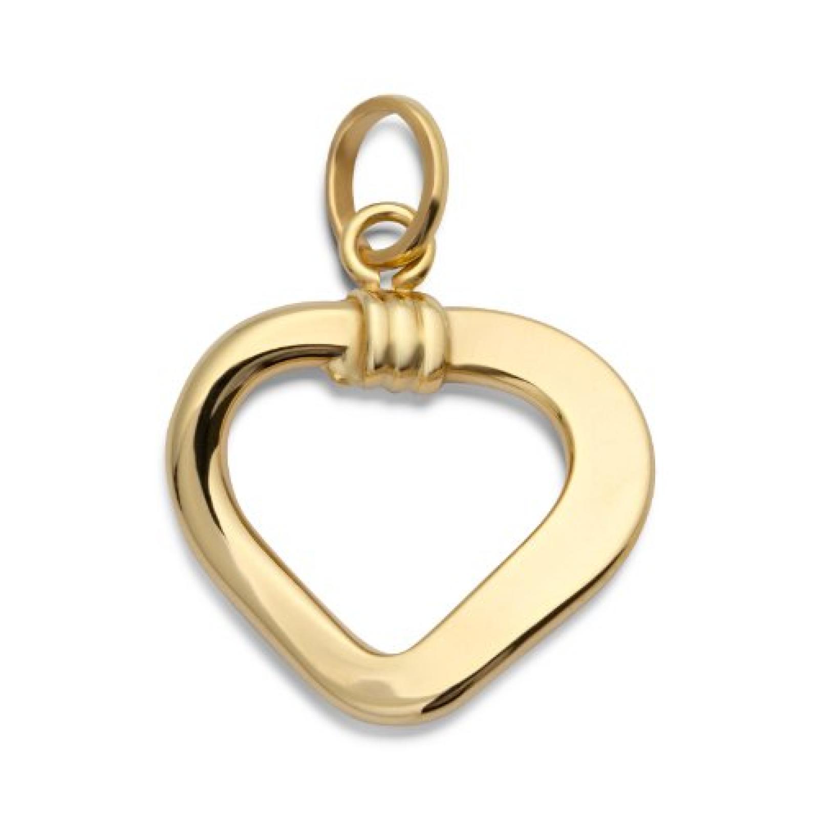Miore Damen-Anhänger 9 Karat 375 Gelbgold Herz MSIL914P 