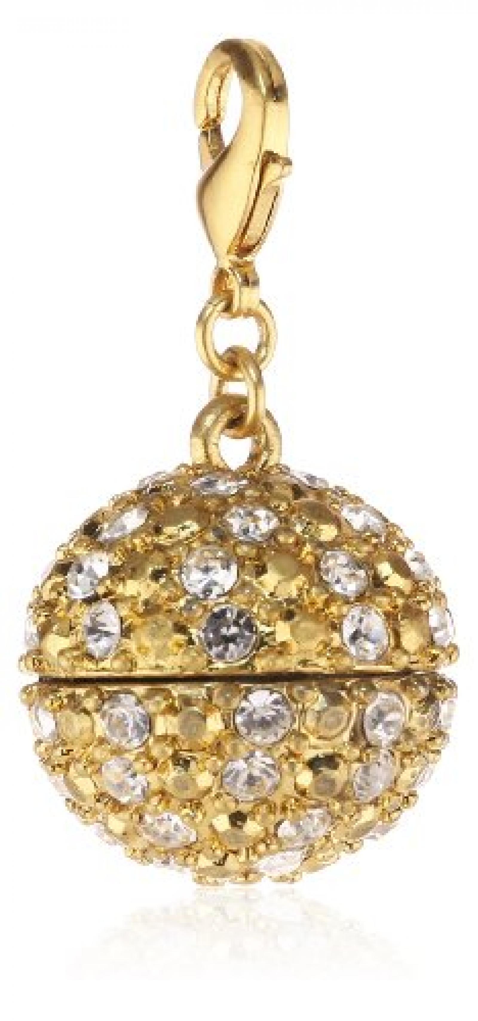 Pilgrim Damen-Mega-Charms-Anhänger Messing vergoldet kristall 514-240 Pilgrim Damen-Mega-Charms-Anhänger Messing vergoldet kristall 514-240