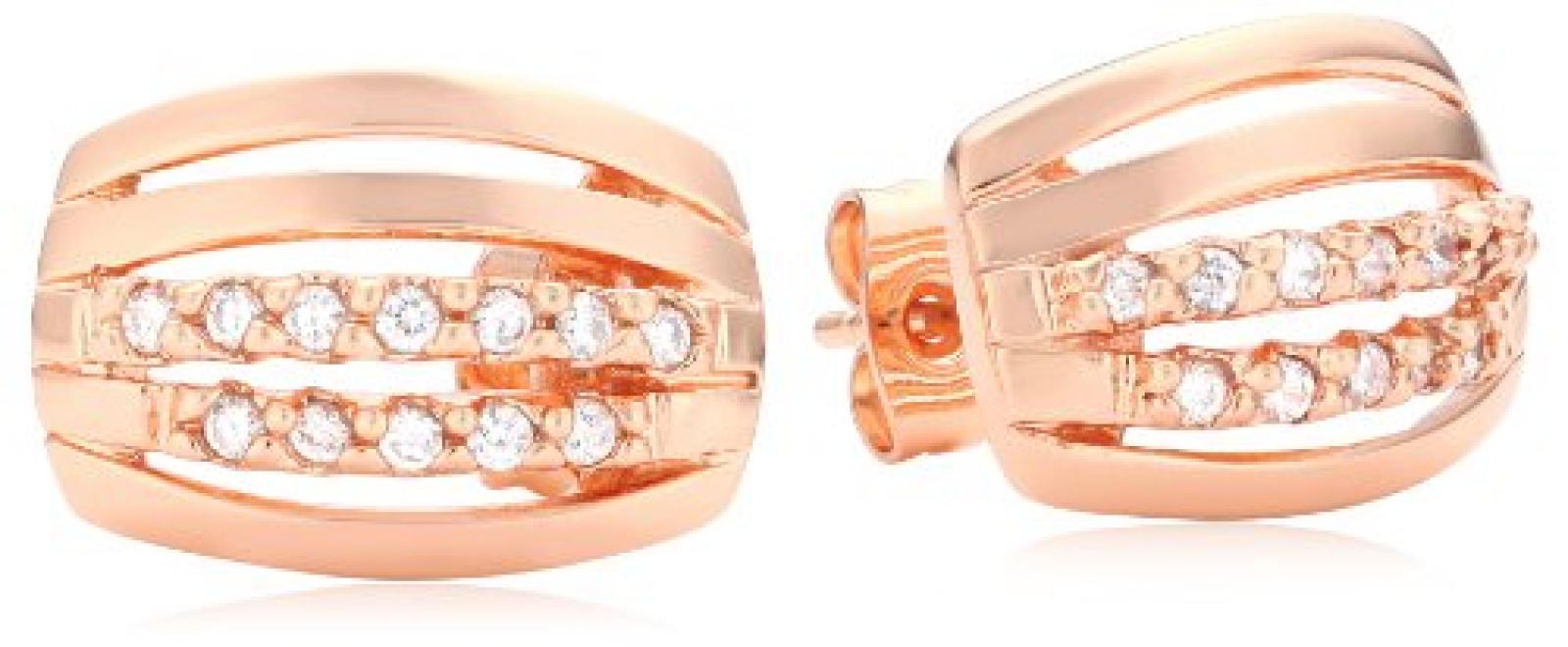 Mike Ellis New York Damen-Ohrstecker Edelstahl Zirkonia weiß D1519C/11 