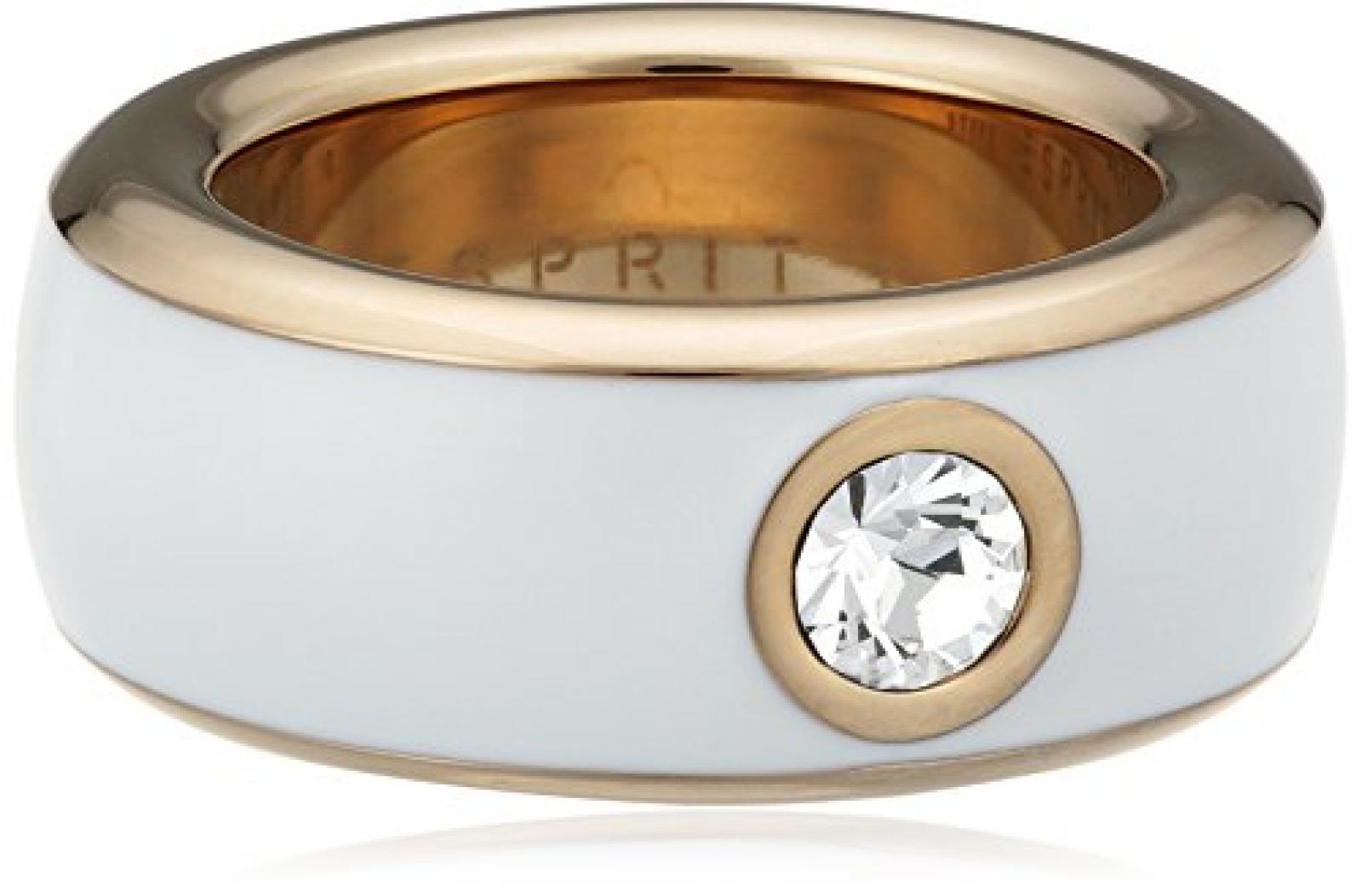 Esprit Jewels Damen-Ring Edelstahl Fancy white rose ESRG12194G1 