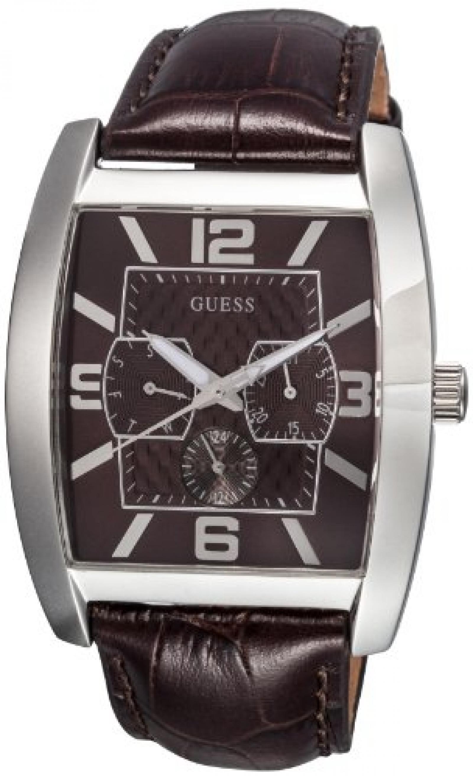 Guess Herren-Armbanduhr XL Power Broker Chronograph Quarz Leder W80009G2 Guess Herren-Armbanduhr XL Power Broker Chronograph Quarz Leder W80009G2