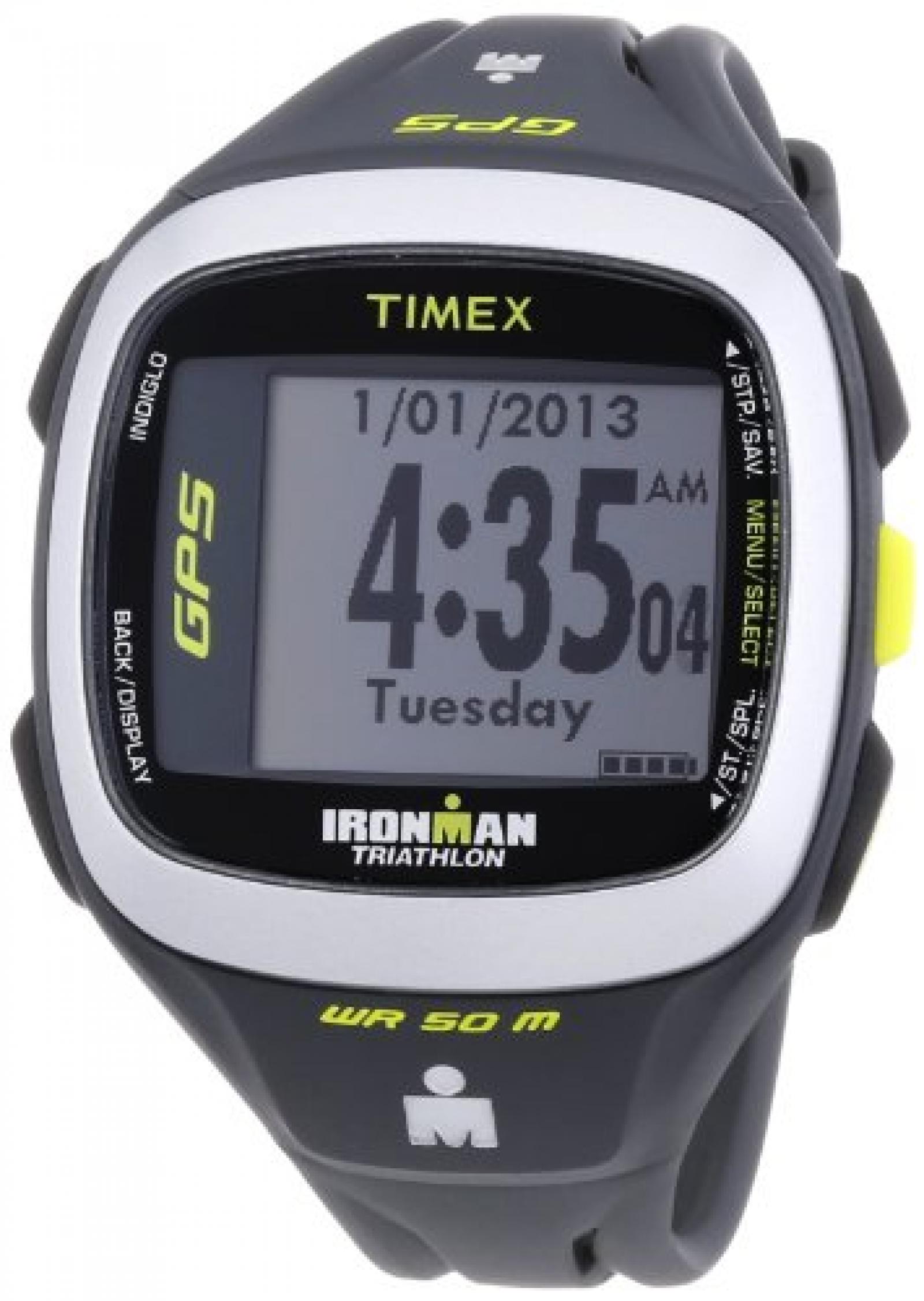Timex Unisex-Armbanduhr Timex Ironman Run Trainer 2.0 GPS HRM Digital Quarz Plastik T5K743 