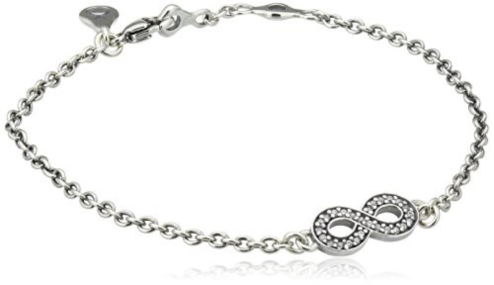 Pandora Damen-Armband Unendlich 925 Silber Zirkonia weiß 590509CZ Pandora Damen-Armband Unendlich 925 Silber Zirkonia weiß 590509CZ