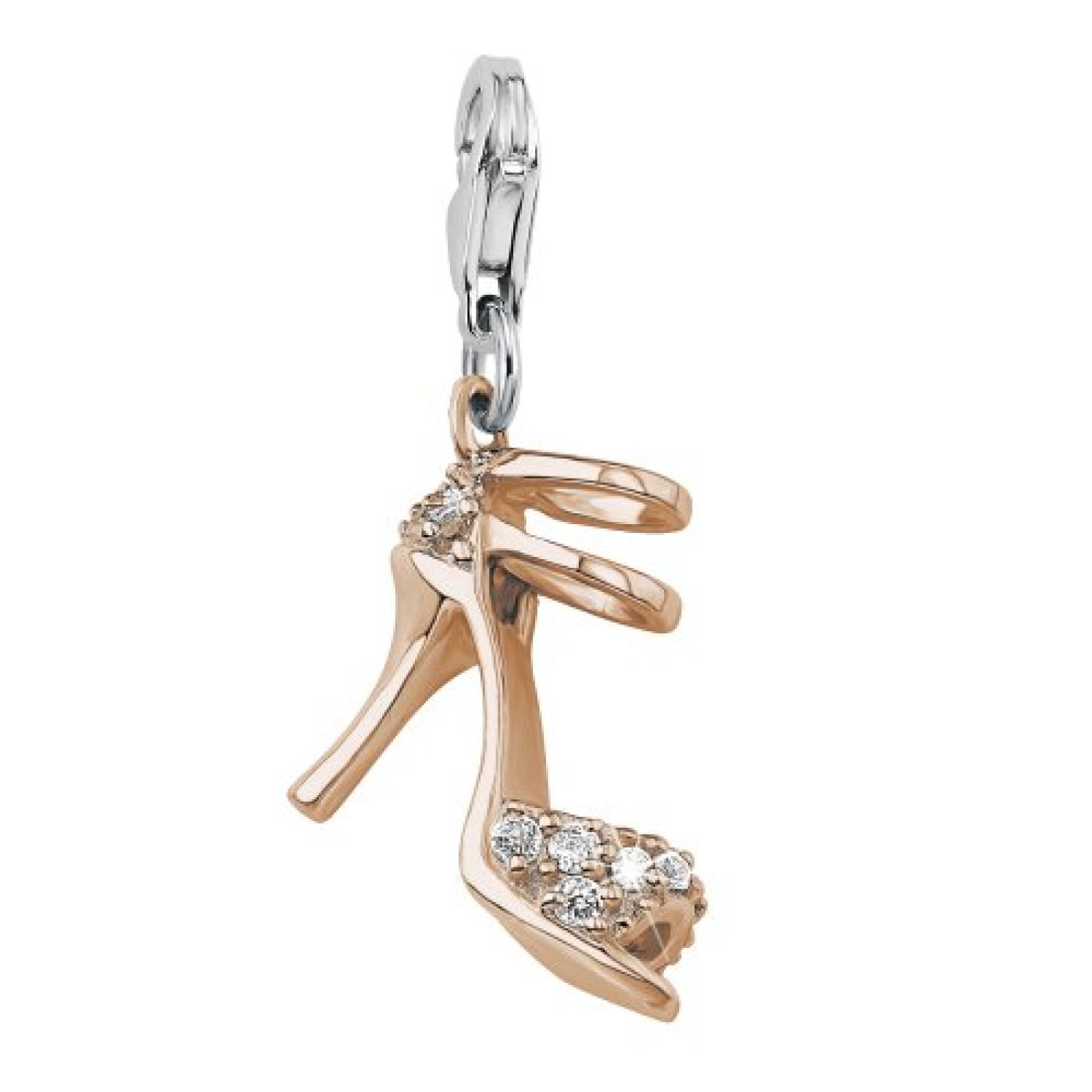 s.Oliver Damen-Charm 925 Silber teilrhodiniert Zirkonia wei&szlig; - 466202 