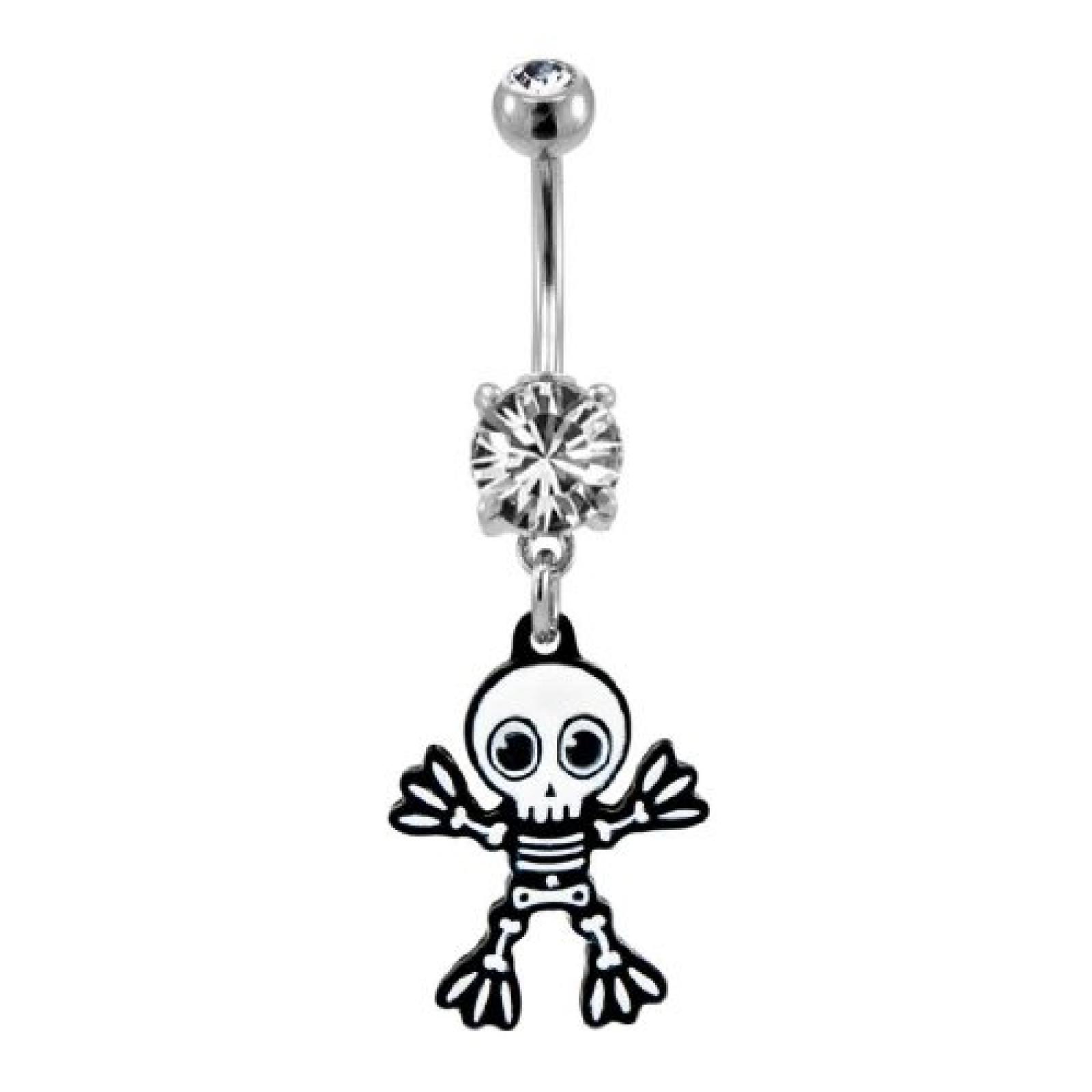 Metal Mafia Bauchnabelpiercing SKULL SKELETON Metal Mafia Bauchnabelpiercing SKULL SKELETON