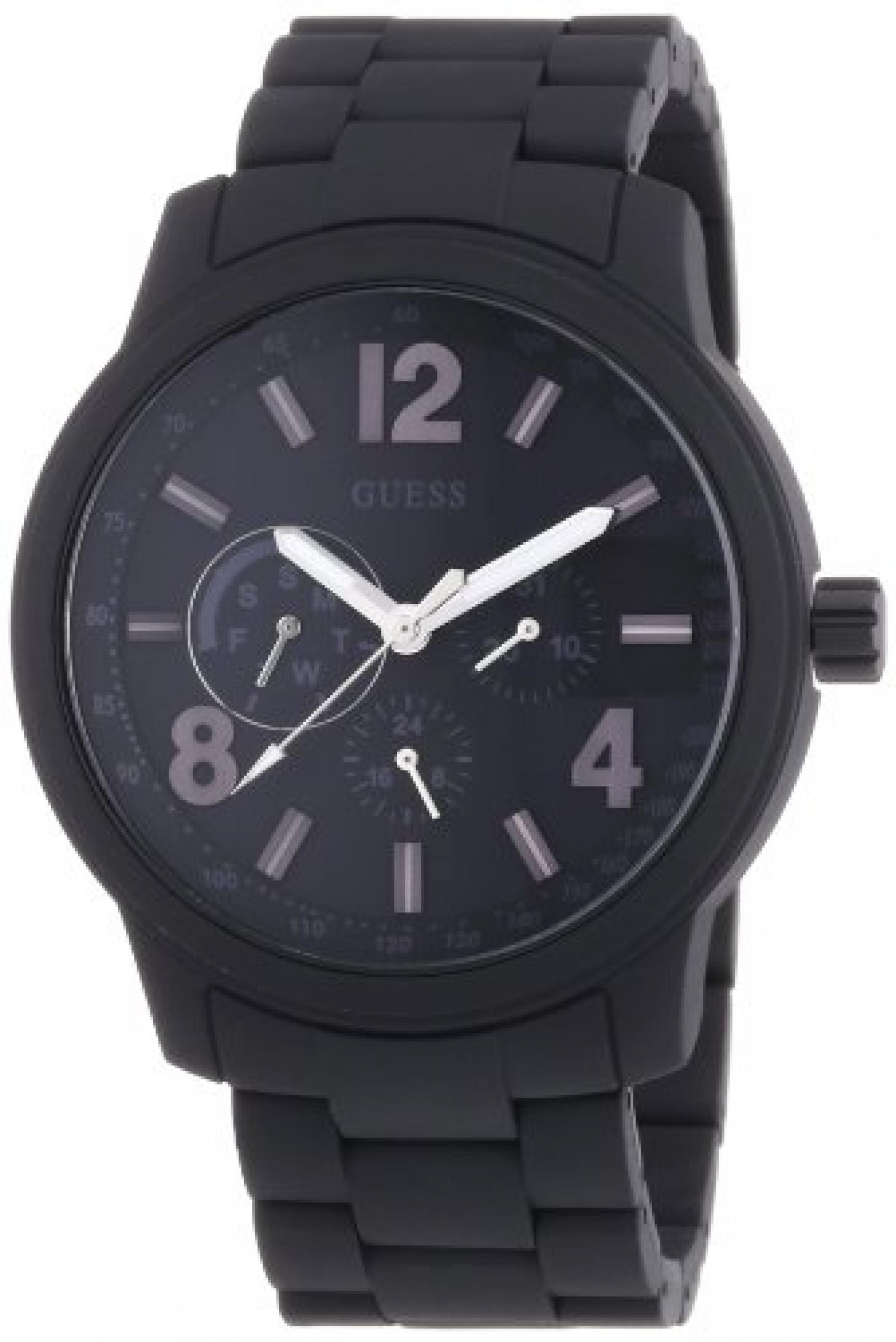 Guess Herren-Armbanduhr XL Analog Quarz Edelstahl beschichtet W0185G1 Guess Herren-Armbanduhr XL Analog Quarz Edelstahl beschichtet W0185G1