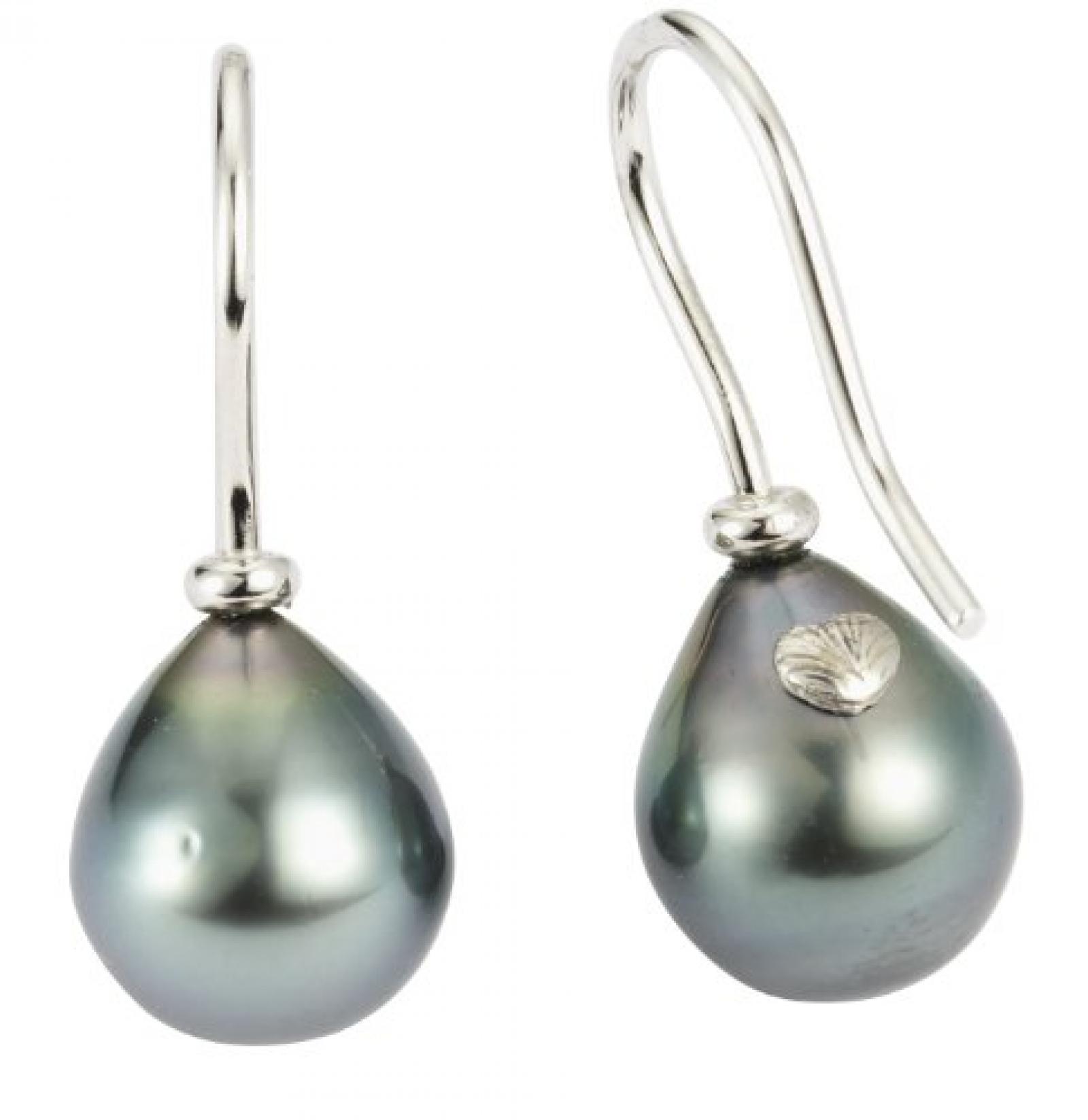 Adriana Damen-Ohrhänger Tahiti Zuchtperlen 14 Karat 585 Weißgold Tahiti Klassik PR3-4 