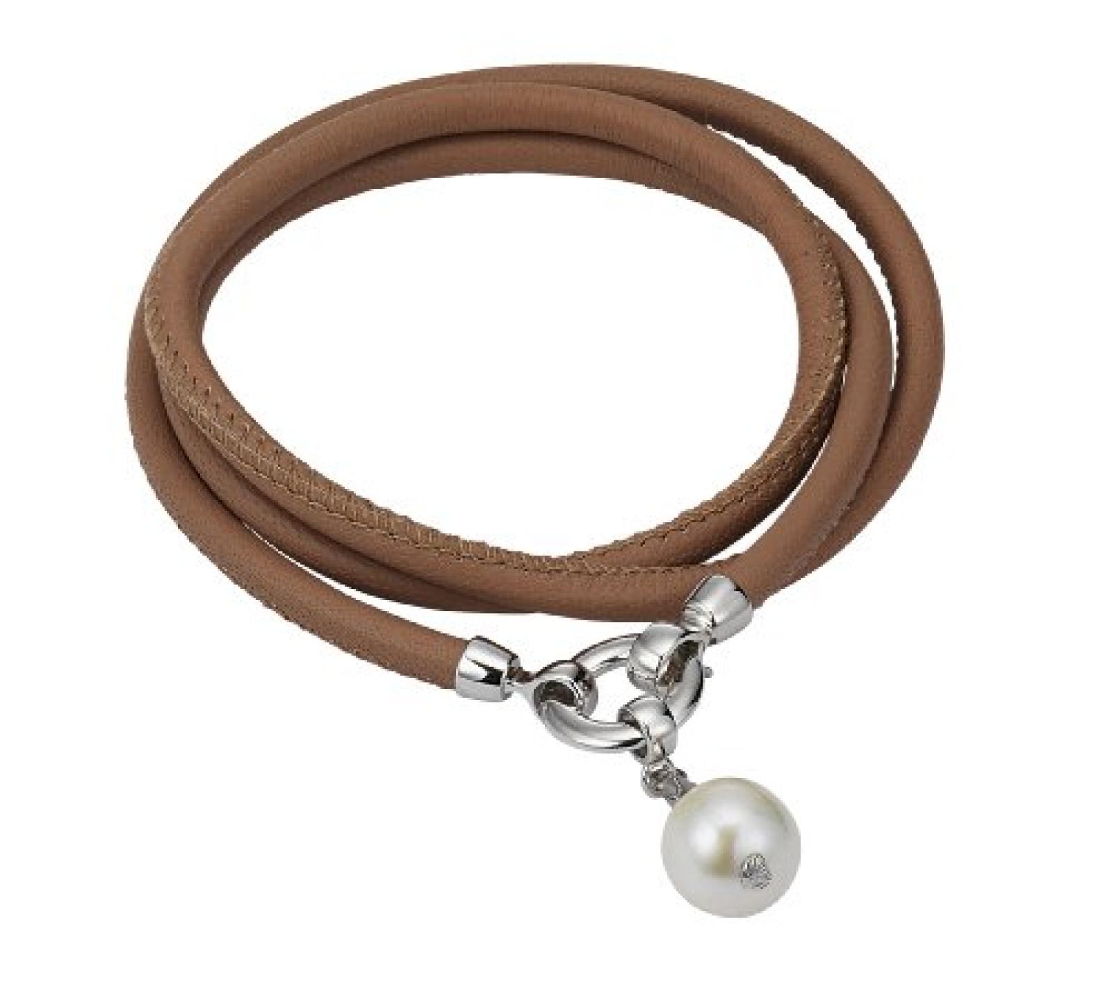 Adriana Damen-Set: Halskette + Armband S&uuml;&szlig;wasser Zuchtperlen 925 Sterling Silber L1-nude 