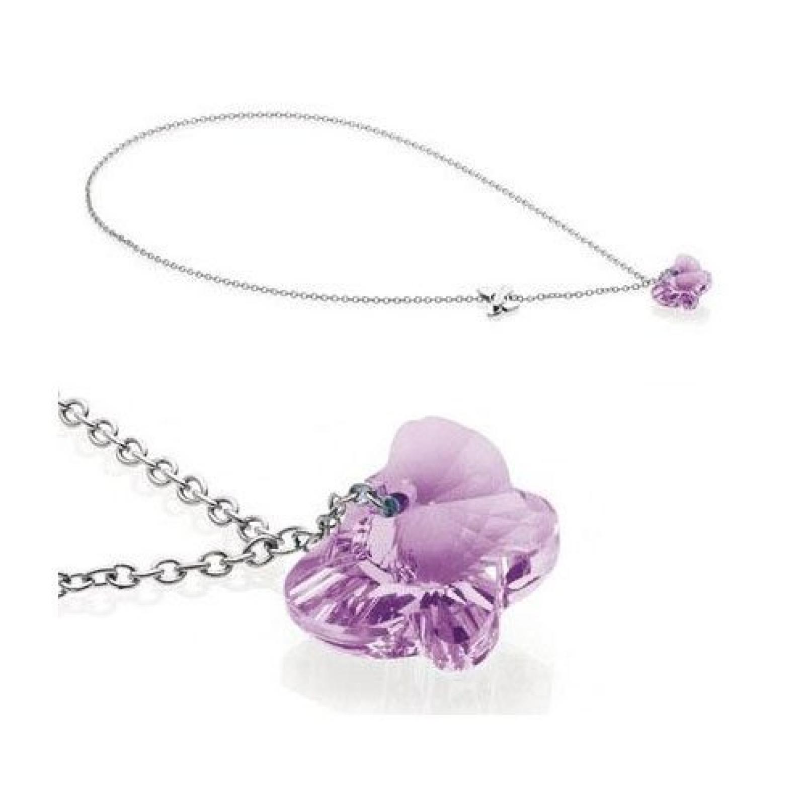 Nomination Damen-Halskette Halskette In Stahl Mit Swarovsky Amethyst 021337/012 