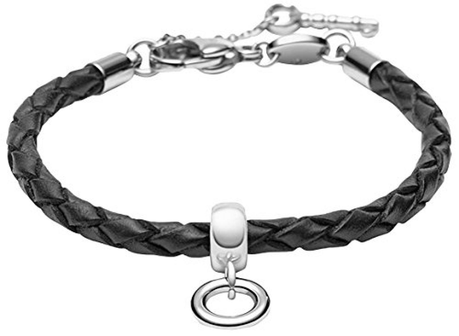 FOSSIL JF85493040 Charms Armband Leder schwarz 17,5 cm + 4 cm Verlängerung FOSSIL JF85493040 Charms Armband Leder schwarz 17,5 cm + 4 cm Verlängerung