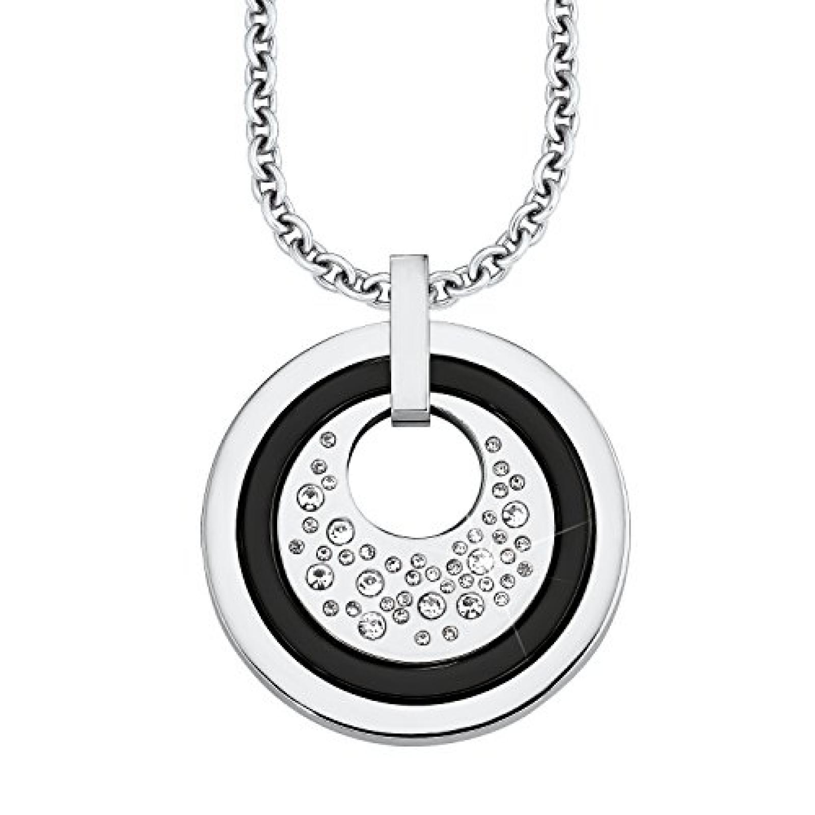 s.Oliver Jewel Damen-Kette mit Anhänger Edelstahl Glas weiß 75 cm - 508100 s.Oliver Jewel Damen-Kette mit Anhänger Edelstahl Glas weiß 75 cm - 508100