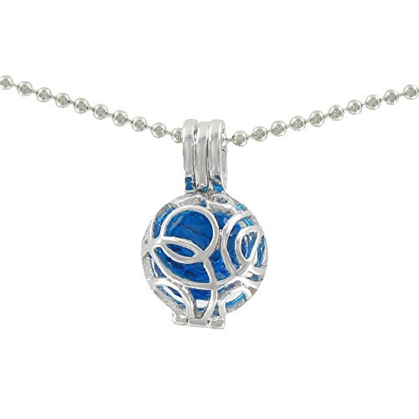 Eligo Jewellery 12mm Kugel + Versilbert Anhänger + Halskette (70cm oder 90cm) Set #8 