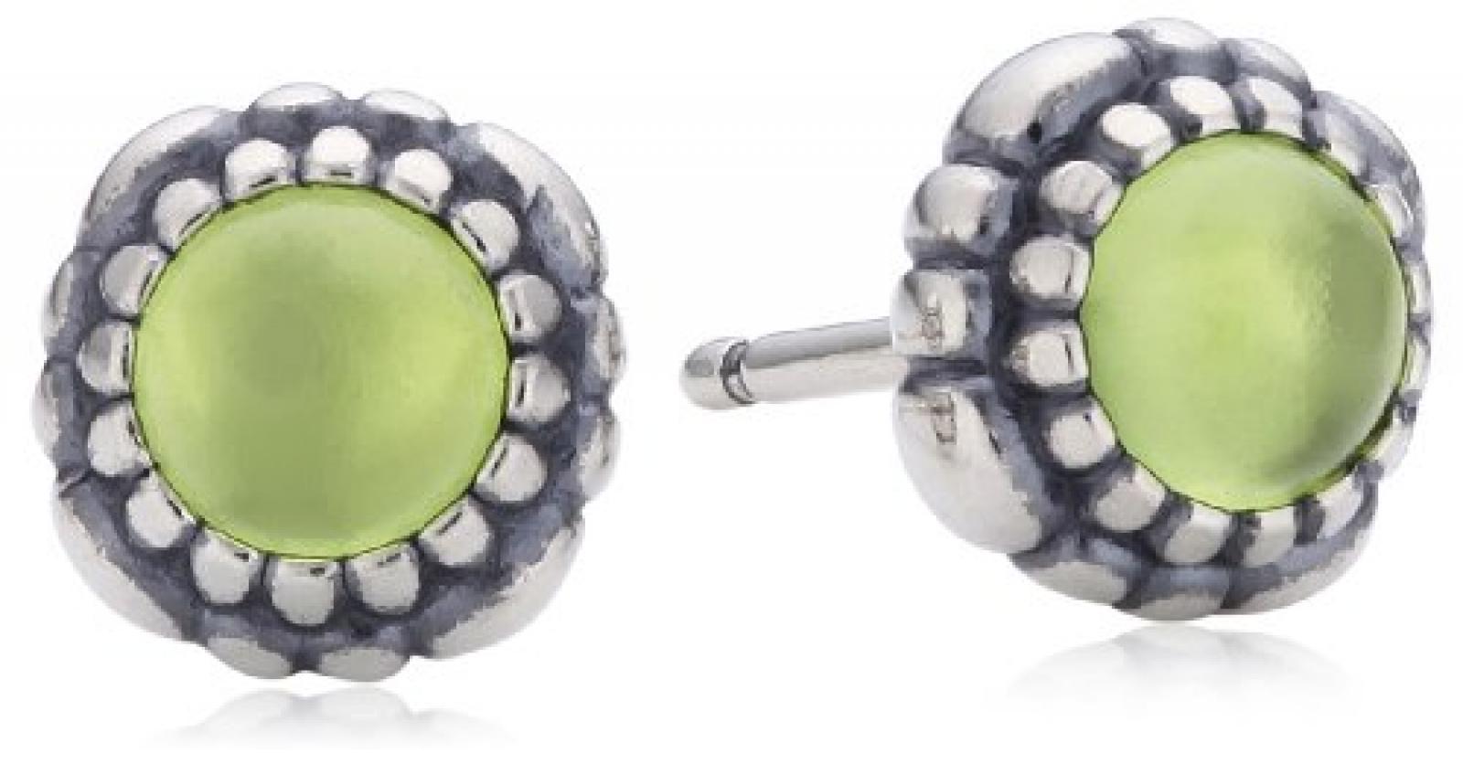 Pandora Damen-Ohrstecker 925 Sterling Silber Peridot Stories gr&uuml;n 290543PE 