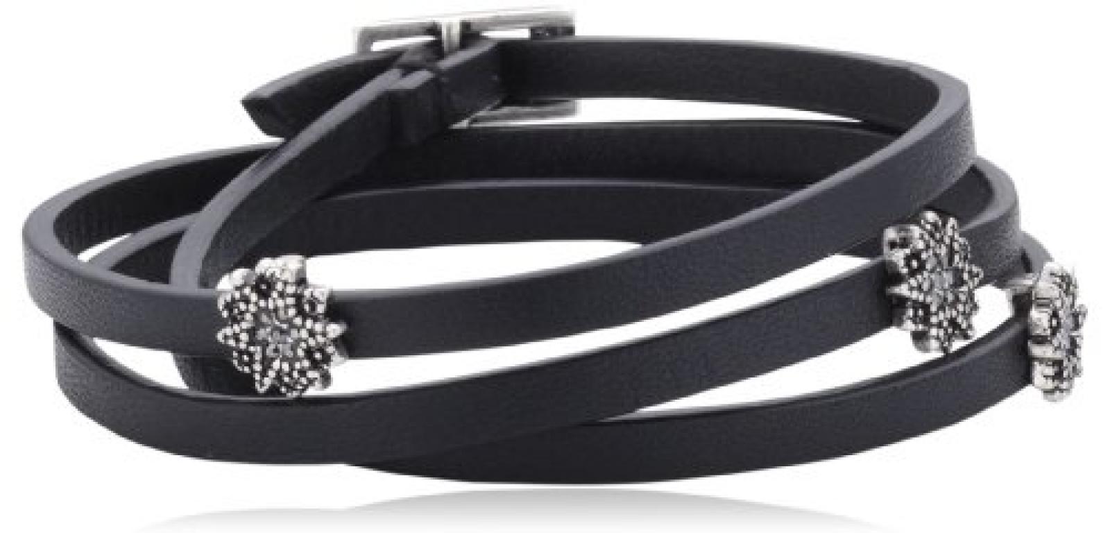 Pilgrim Jewelry Damen-Armband Messing Pilgrim Damen-Armband aus der Serie Autumn bracelets versilbert,schwarz 59.0 cm 291336112 Pilgrim Jewelry Damen-Armband Messing Pilgrim Damen-Armband aus der Serie Autumn bracelets versilbert,schwarz 59.0 cm 291336112