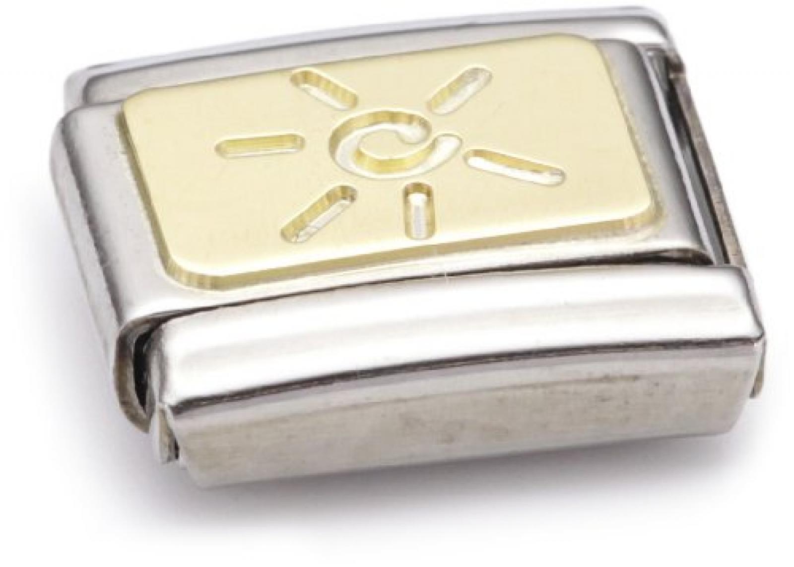 Nomination Composable Classic SYMBOLE DEUTSCHLAND Edelstahl und 18K-Gold (Sonne von ZEISLER) 030125 