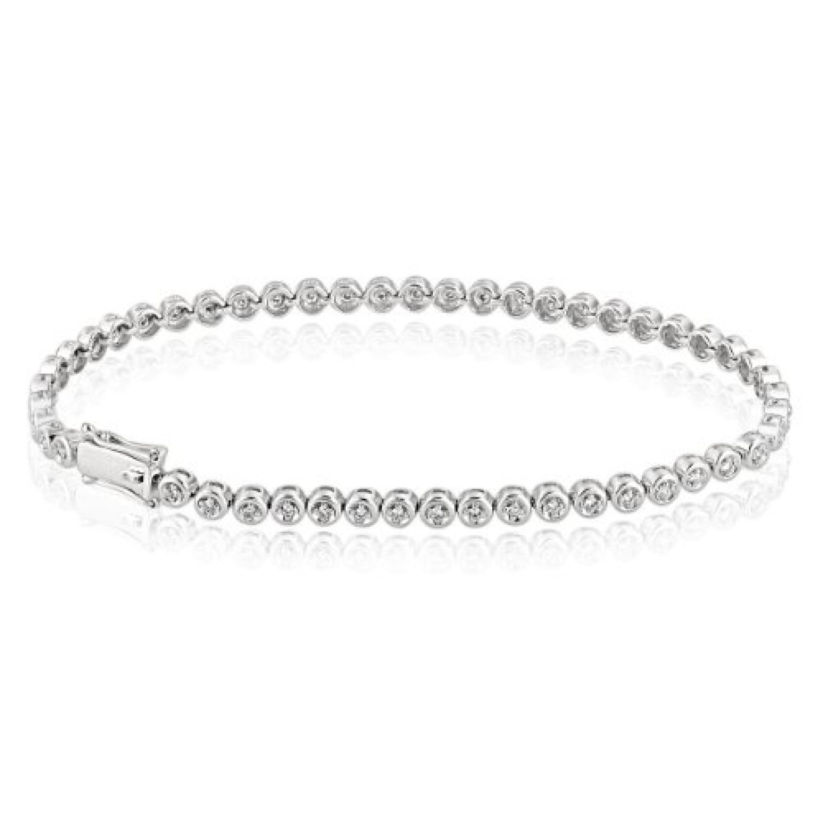 Goldmaid Damen-Armband Memoire Exklusiv 750 Weigold 50 Brillanten 0,50 ct. 20 cm Ex A058WG Goldmaid Damen-Armband Memoire Exklusiv 750 Weigold 50 Brillanten 0,50 ct. 20 cm Ex A058WG
