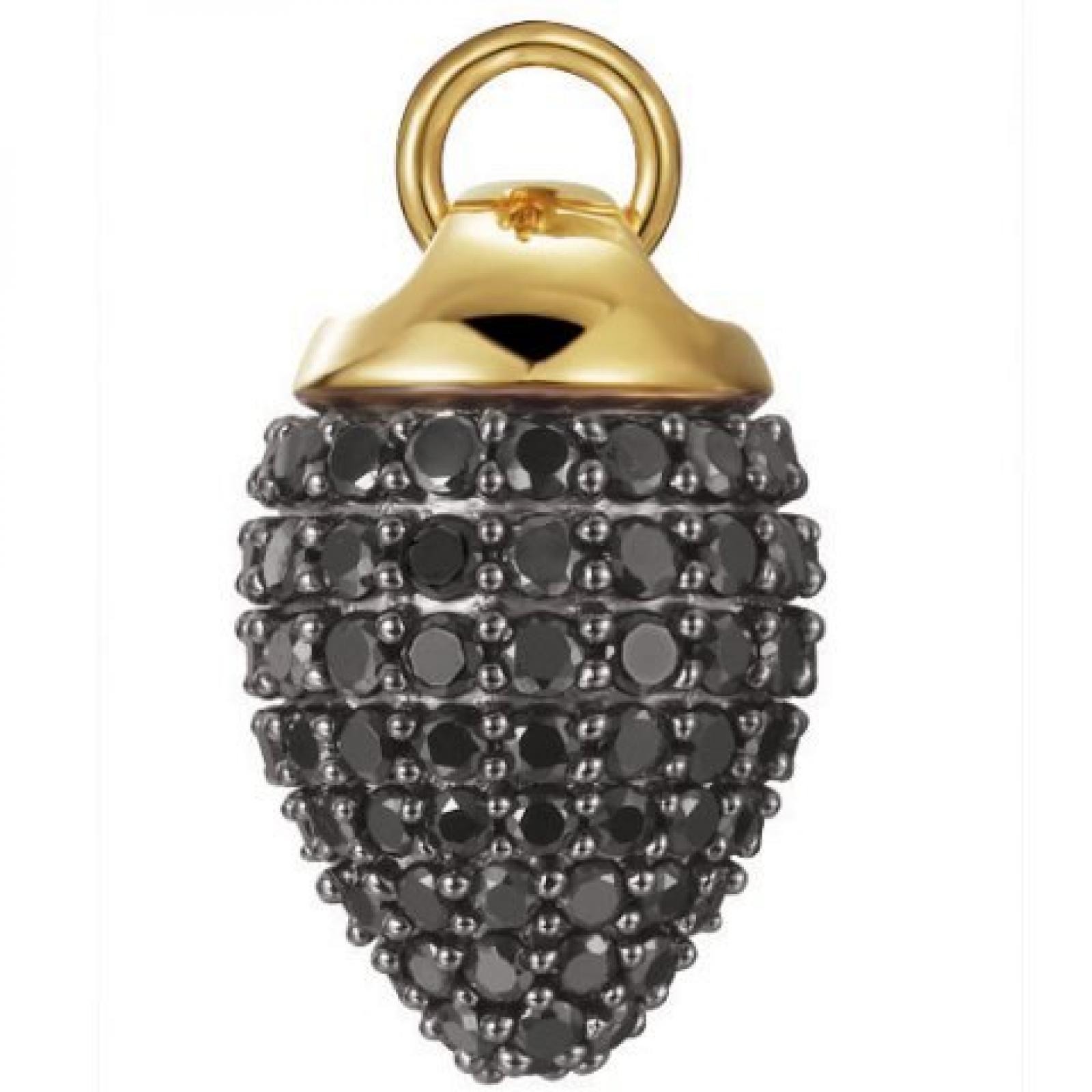 Joop Damen-Anh&auml;nger Silber vergoldet teilvergoldet Rauchtopas Ovalschliff braun - JPCH90004A000 