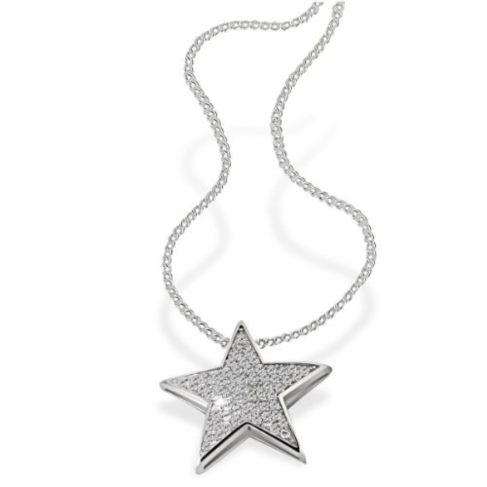 Goldmaid Damen-Collier Glamour Stern PremiumShine 925 Sterlingsilber 70 klare Zirkonia 45cm Fo C5486S 