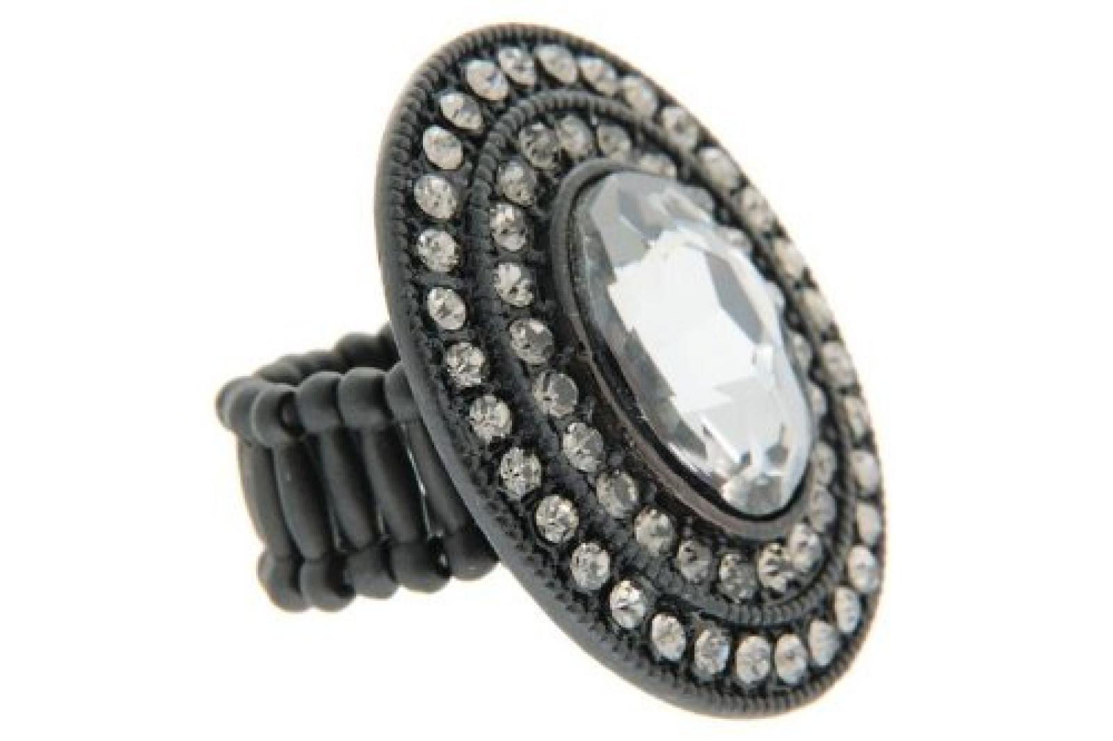 Sweet Deluxe Damen-Ring Messing sweet deluxe Damen Stretchring Barock 3 silber/bl.diamond 02762 Gr. 2762 