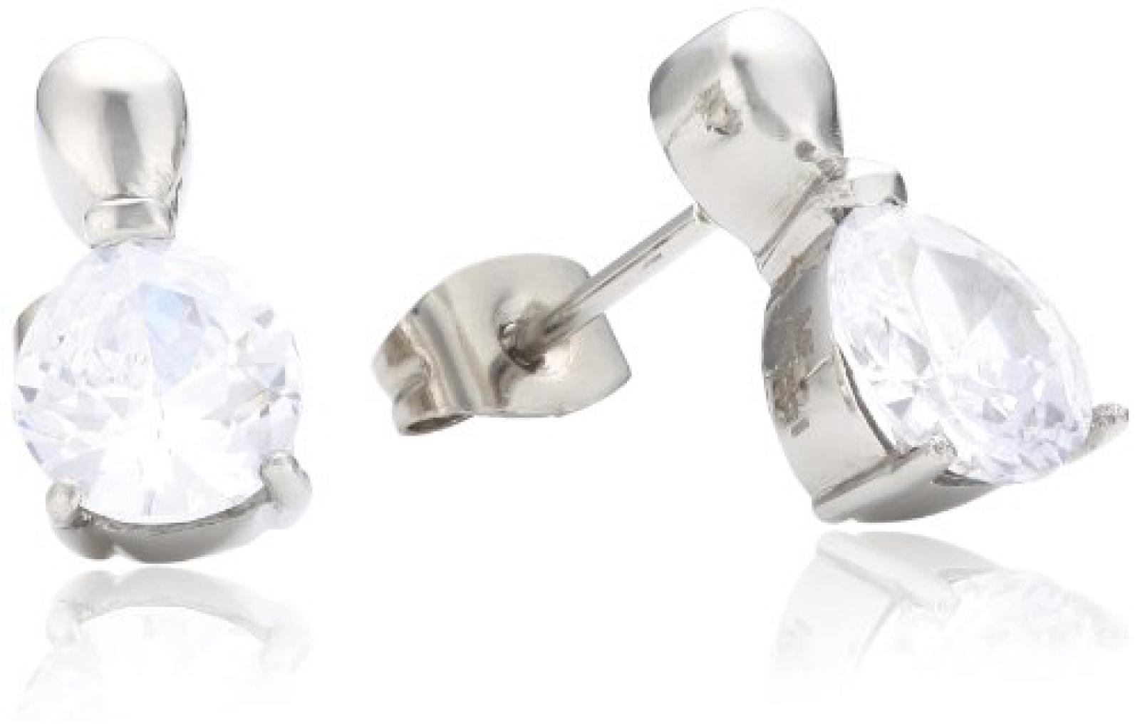 Mike Ellis New York Damen-Ohrstecker Edelstahl Zirkonia weiß D1506A/9 Mike Ellis New York Damen-Ohrstecker Edelstahl Zirkonia weiß D1506A/9