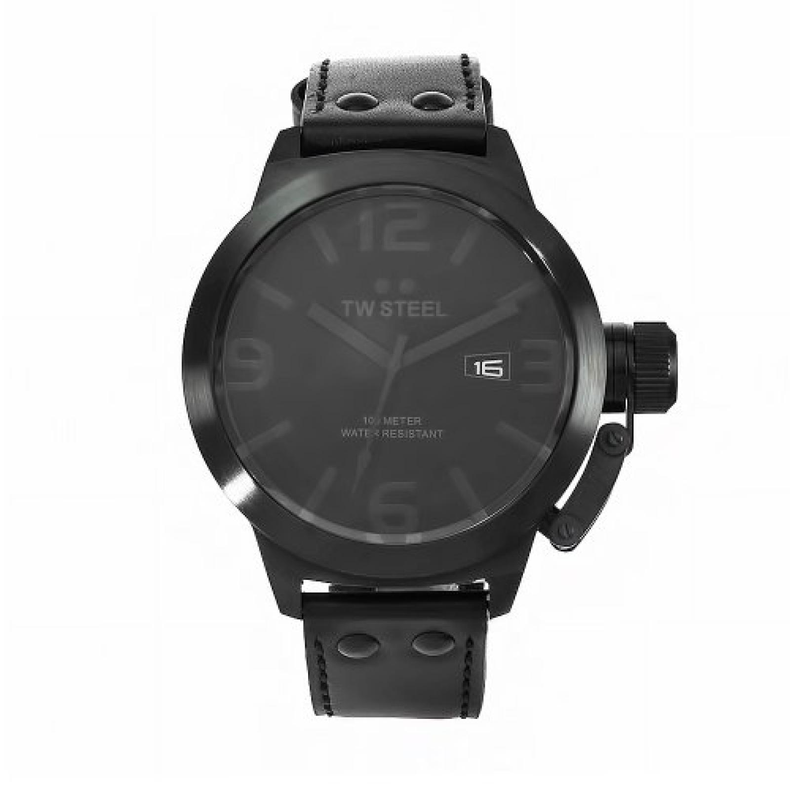 TW Steel Unisex-Armbanduhr Analog leder schwarz TW822 