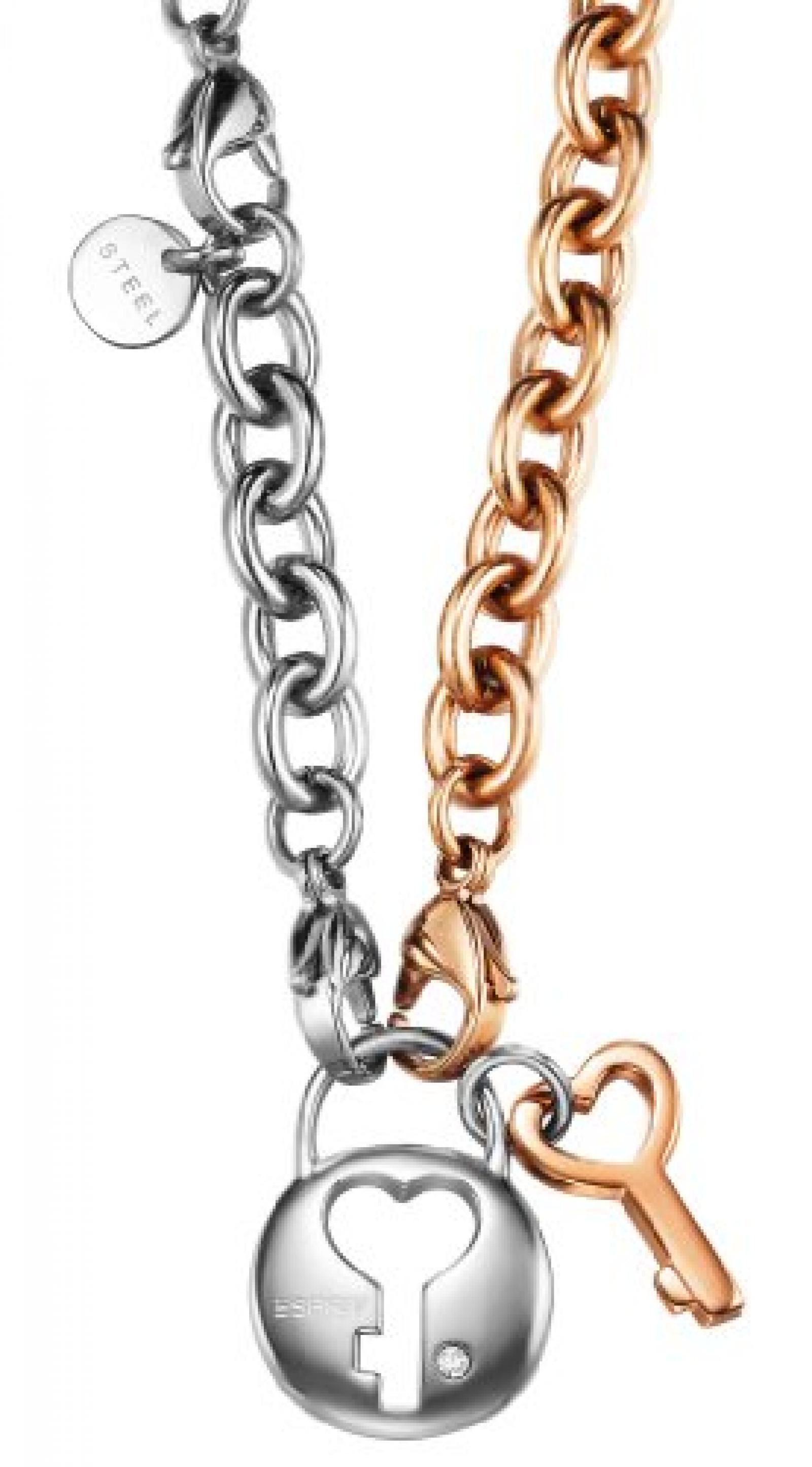 Esprit Damen-Charmsarmband Edelstahl mehrfarbig ESBR11590A370 